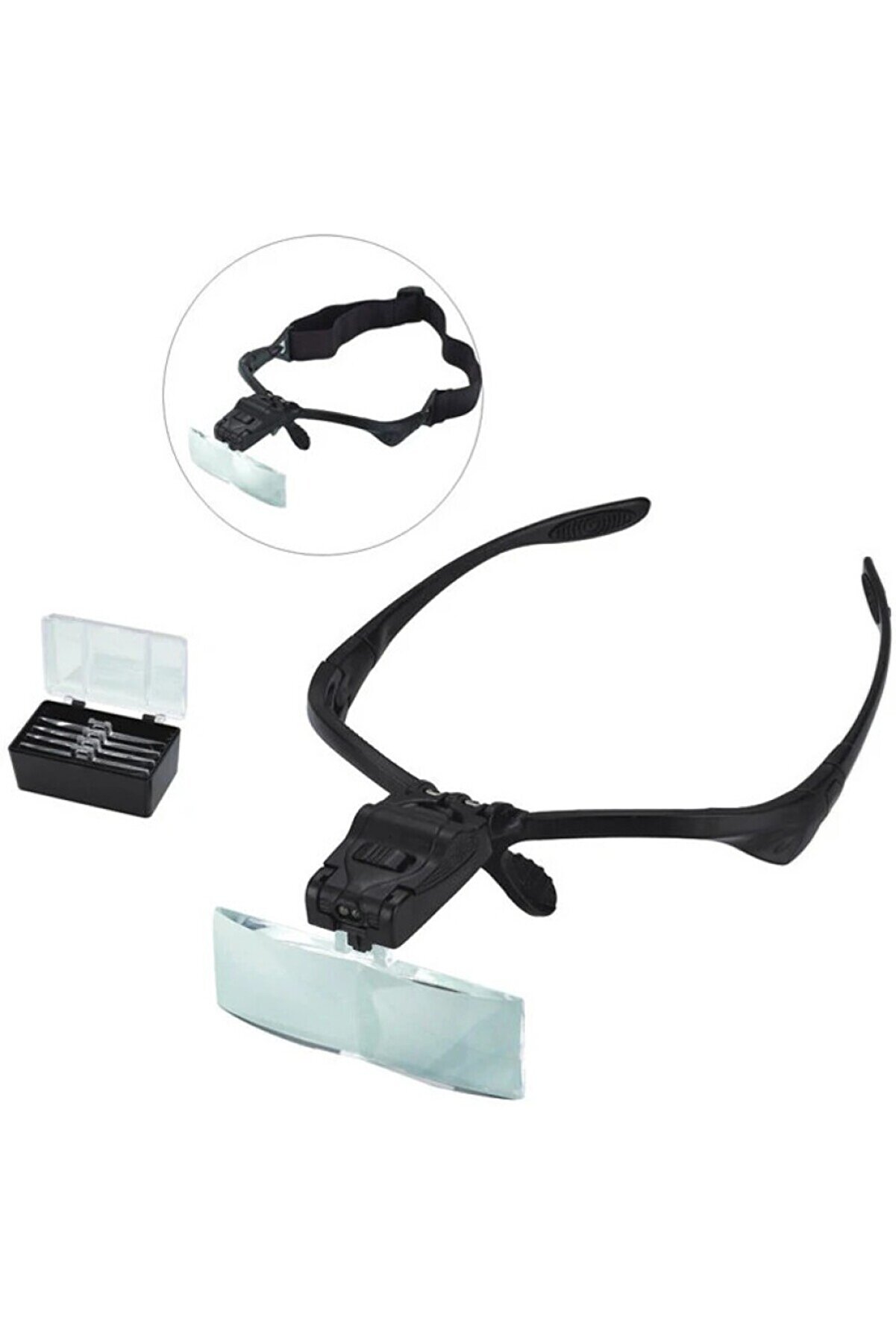 evimdeyokyok Işıklı Gözlük Büyüteç - 5 Farklı Lens 9892b Tdrtr