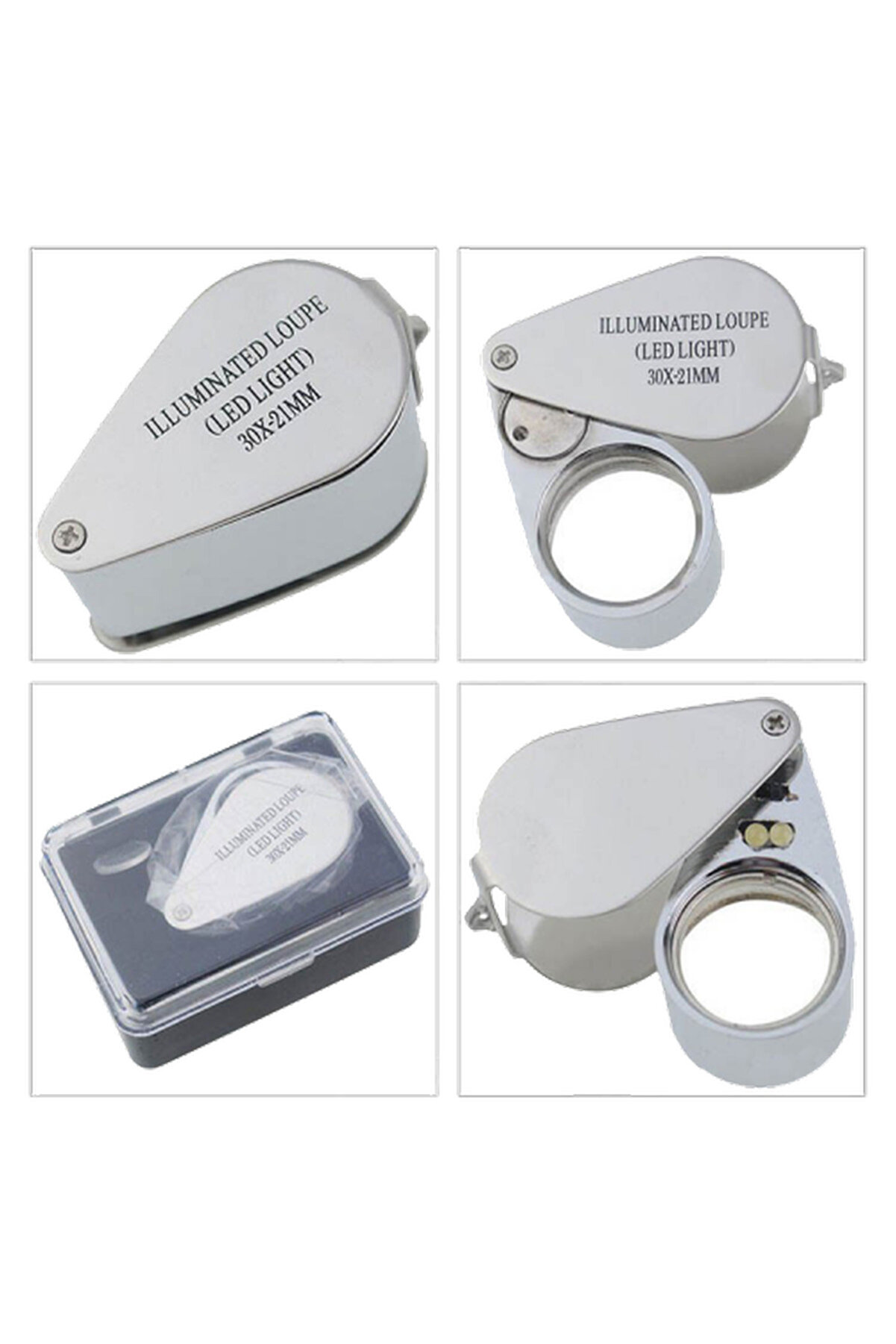 Kontrol Içi̇n Özel Kutulu Metal Işıklı Lup 30X21 Tdrtr
