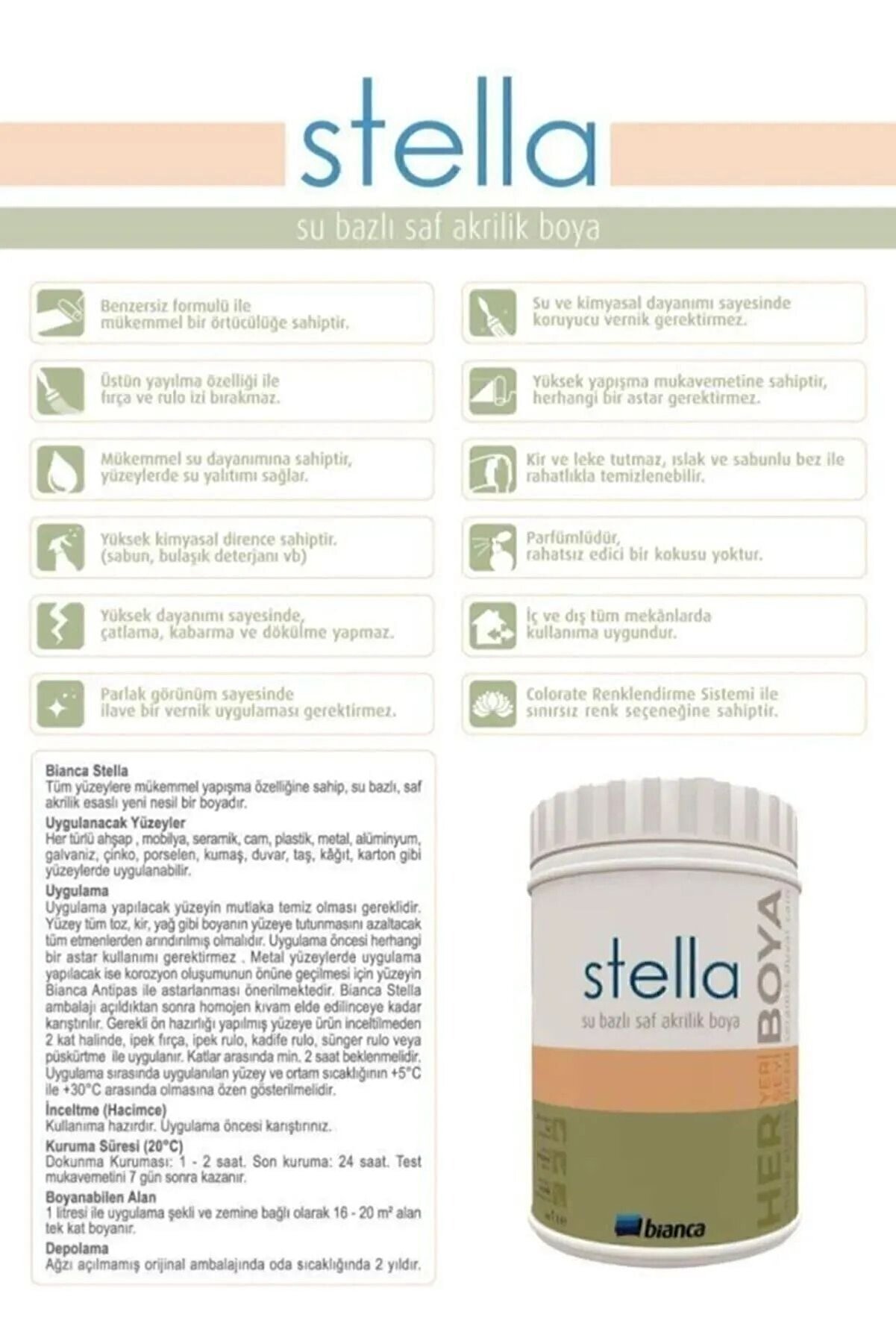 Stella Yeni̇ Nesi̇l Dönüşüm Boyası Beyaz - Dolap-Fayans-Cam-Plasti̇k-Ahşap-Duvar