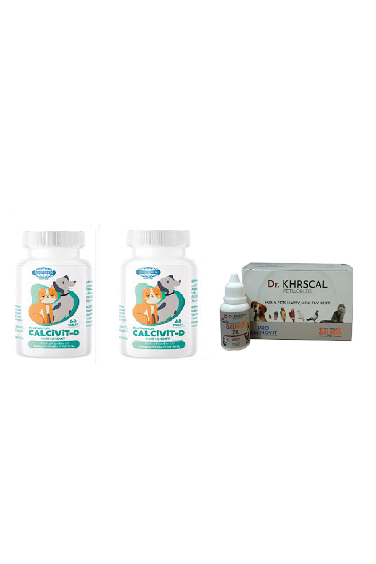 Yıldem Grup Calci̇vi̇t-D 60 Tablet +Kedi̇ Ve K&ouml;pek İ&ccedil;i̇n Omega Balık Yağı 50 Ml