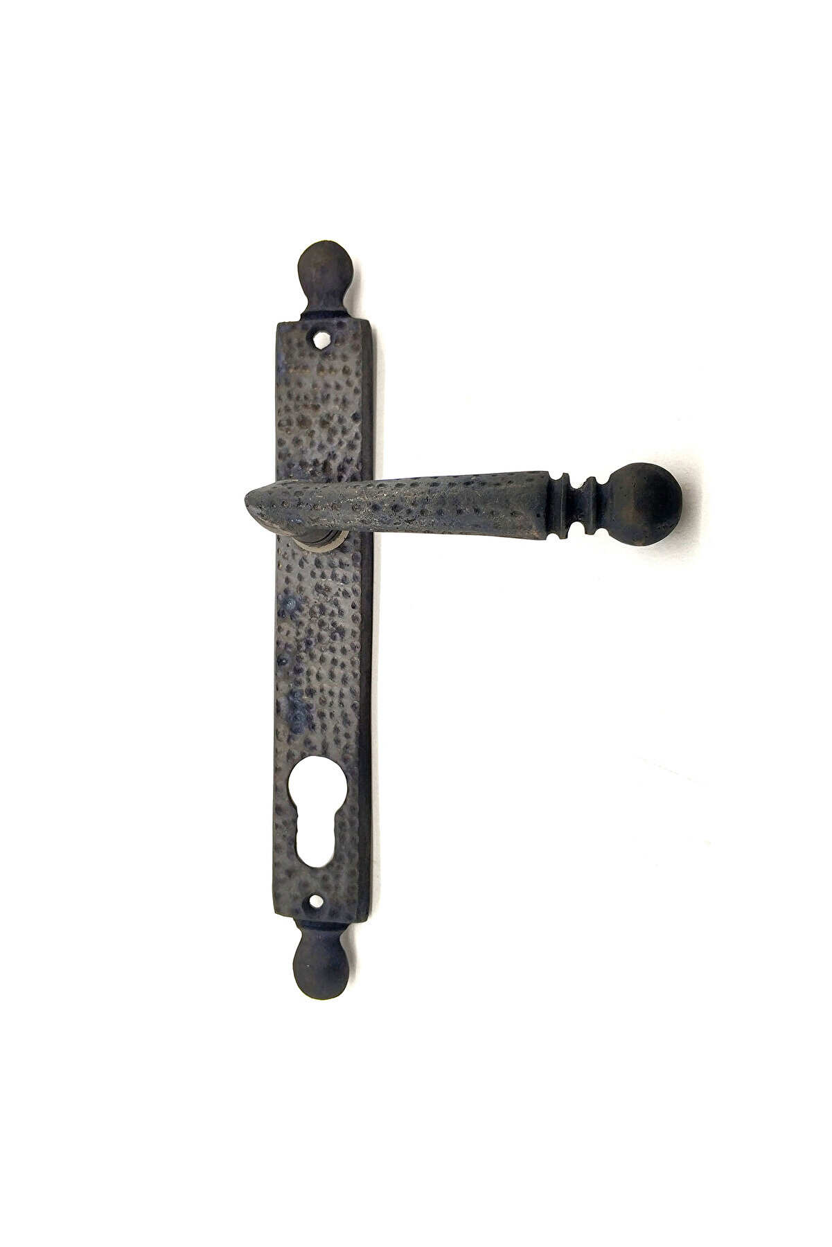 evimdeyokyok Antika Tarz Dekoratif Pirinç Misket Wc Banyo Kapı Kolu - 245x34 Mm, Oksit Tdrtr