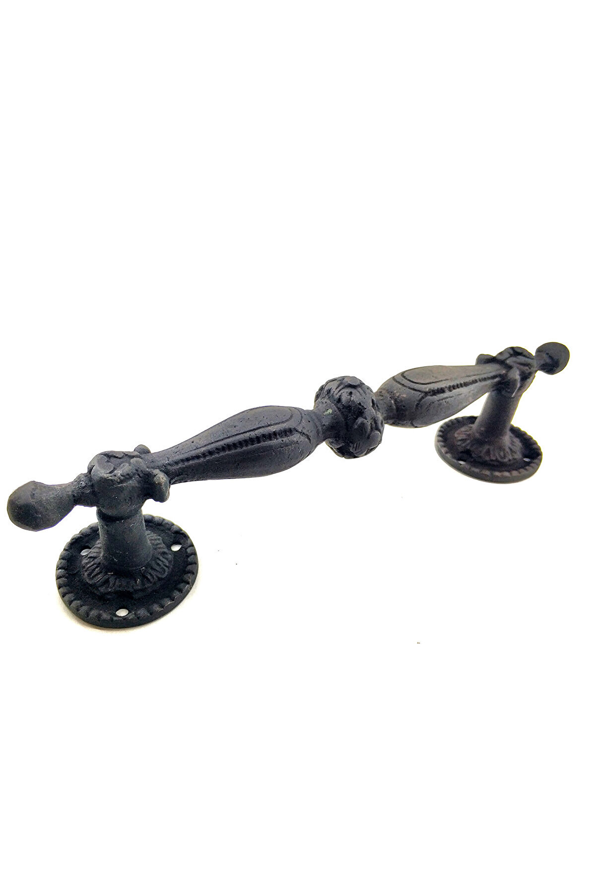 evimdeyokyok Antika Tarz Dekoratif Pirinç Sütun Çekme Kapı Kolu - 219x49 Mm, Oksit Tdrtr