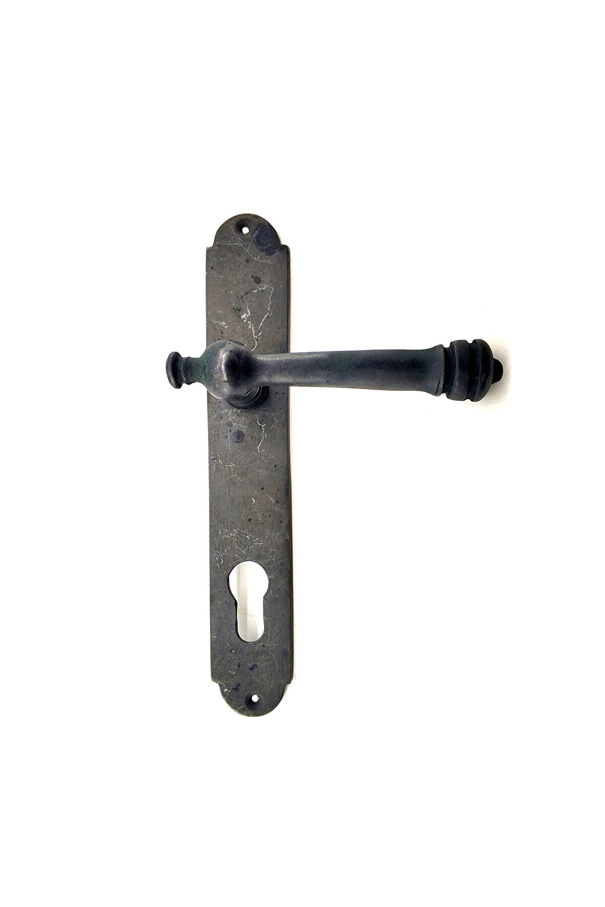 evimdeyokyok Antika Tarz Dekoratif Pirinç Taşra Oda Kapı Kolu - 220x35 Mm, Oksit Tdrtr