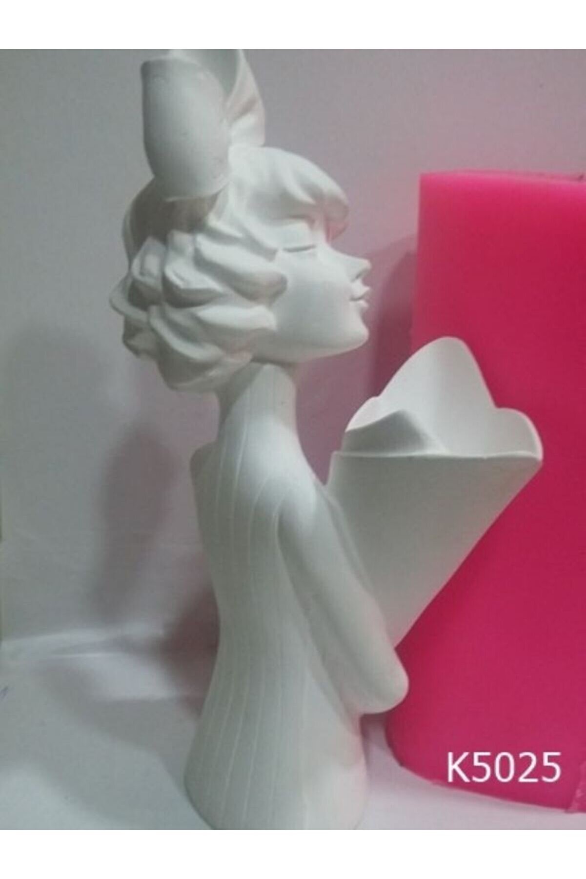 Kalıpcınızburada Fi̇yonklu Kız  Vazo  Si̇li̇kon Kalıp - K5025