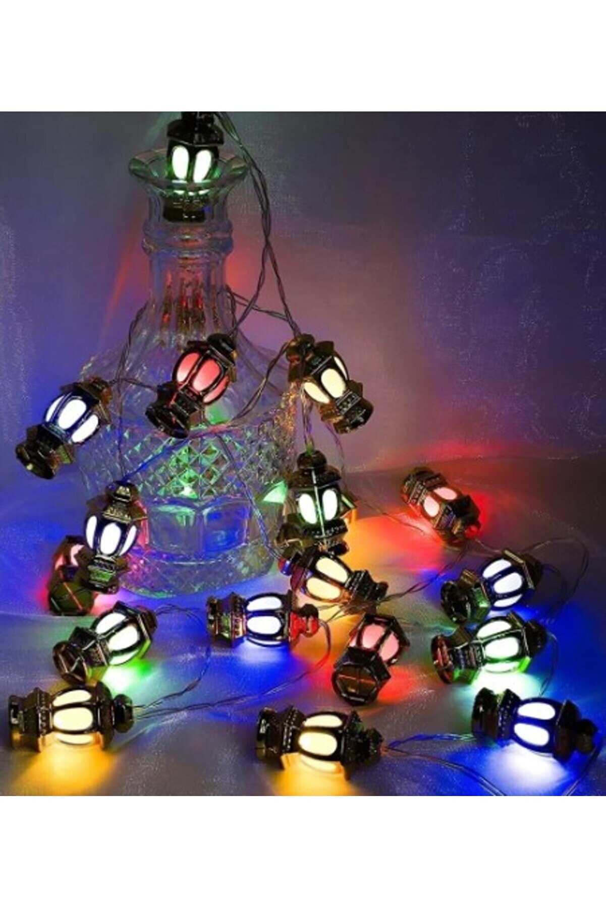 evimdeyokyok 20 li Kandil Feneri Led Işık RGB Işık