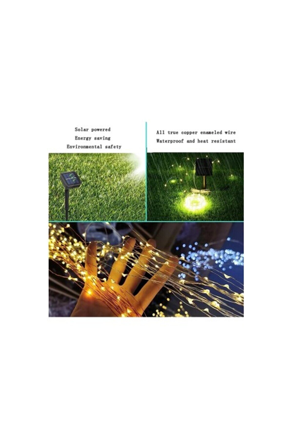 Güneş Enerji̇li̇ 200 Led Dış Mekan Aydınlatma Şeri̇di̇