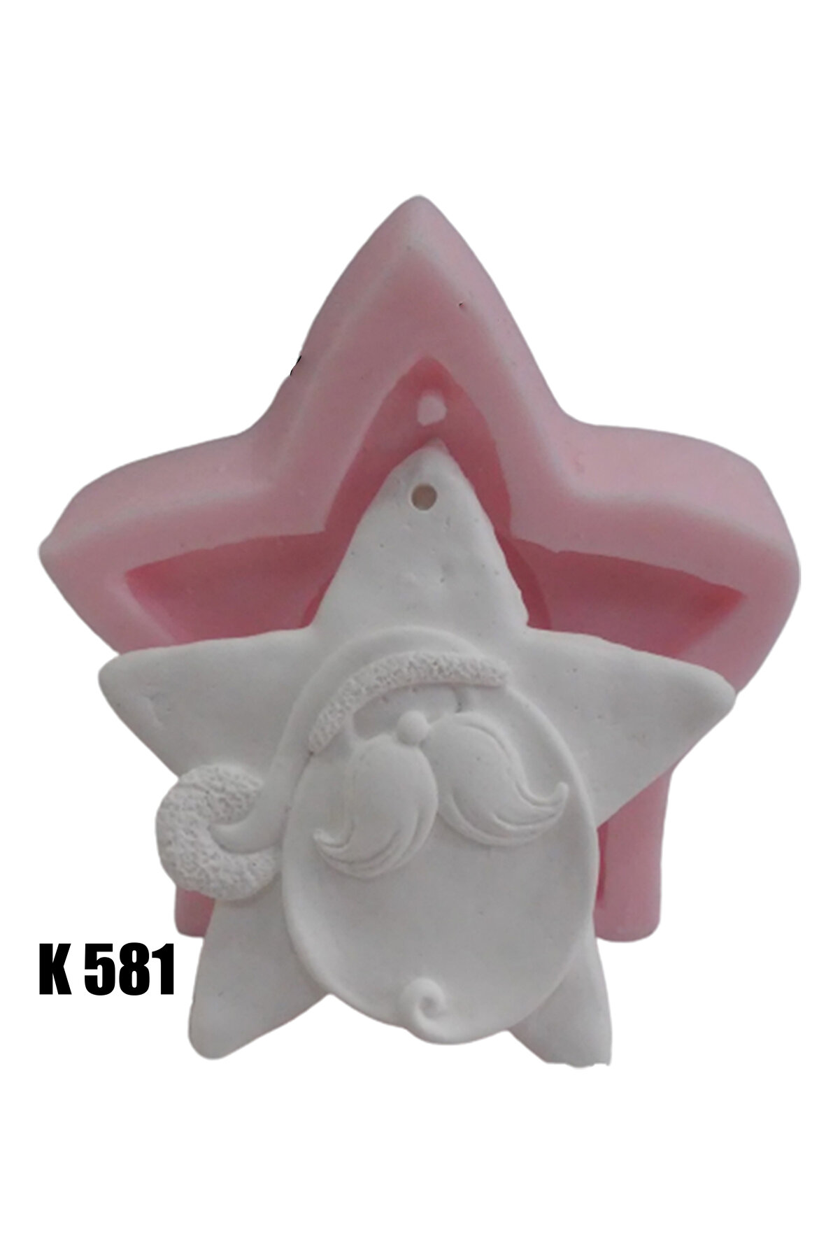 Kalıpcınızburada Yıldız  Noel Baba Si̇li̇kon Kalıp - K581