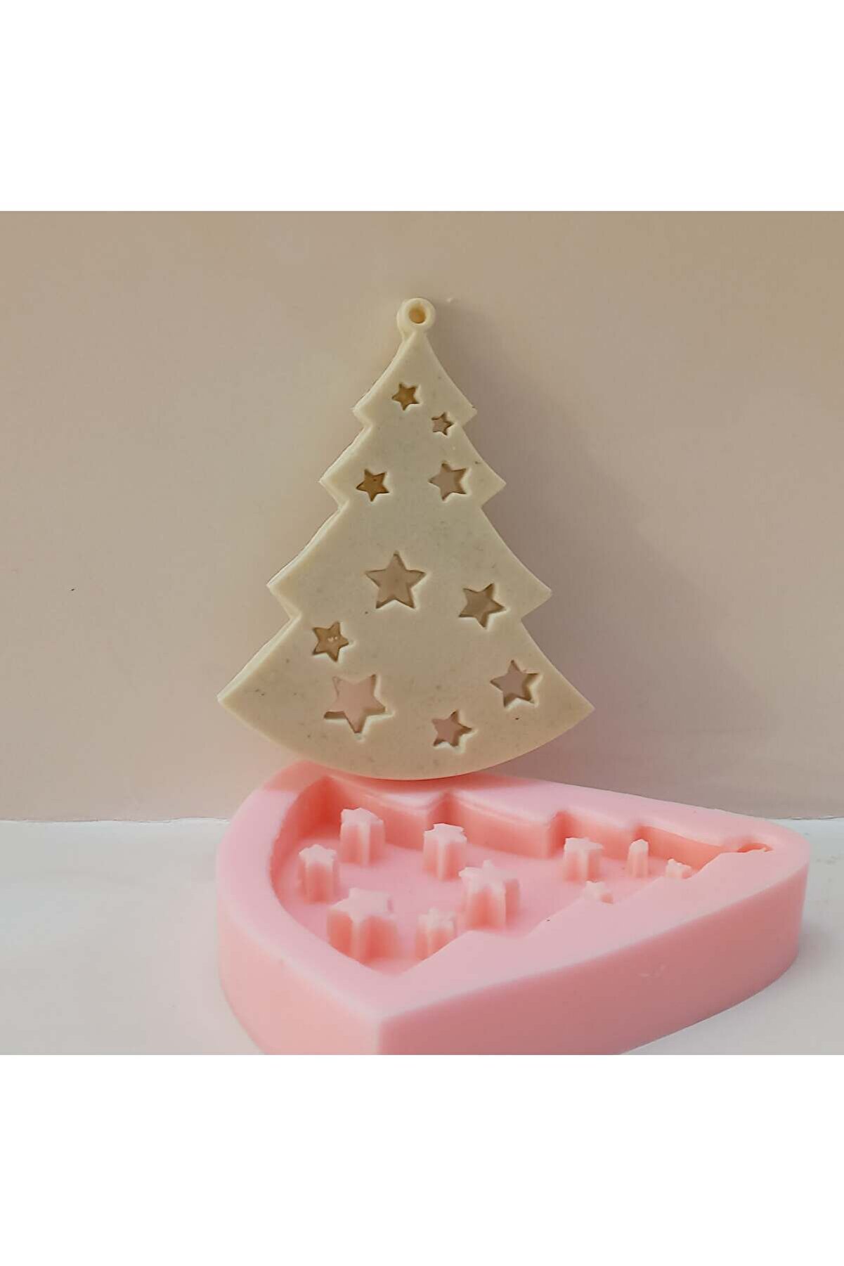 Kalıpcınızburada Yıldızlı Ağaç Si̇li̇kon Kalıp - K672
