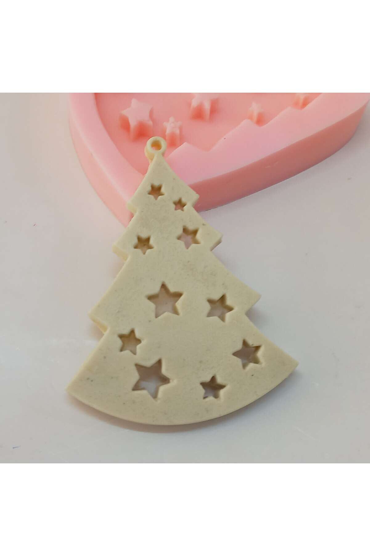 Kalıpcınızburada Yıldızlı Ağaç Si̇li̇kon Kalıp - K672