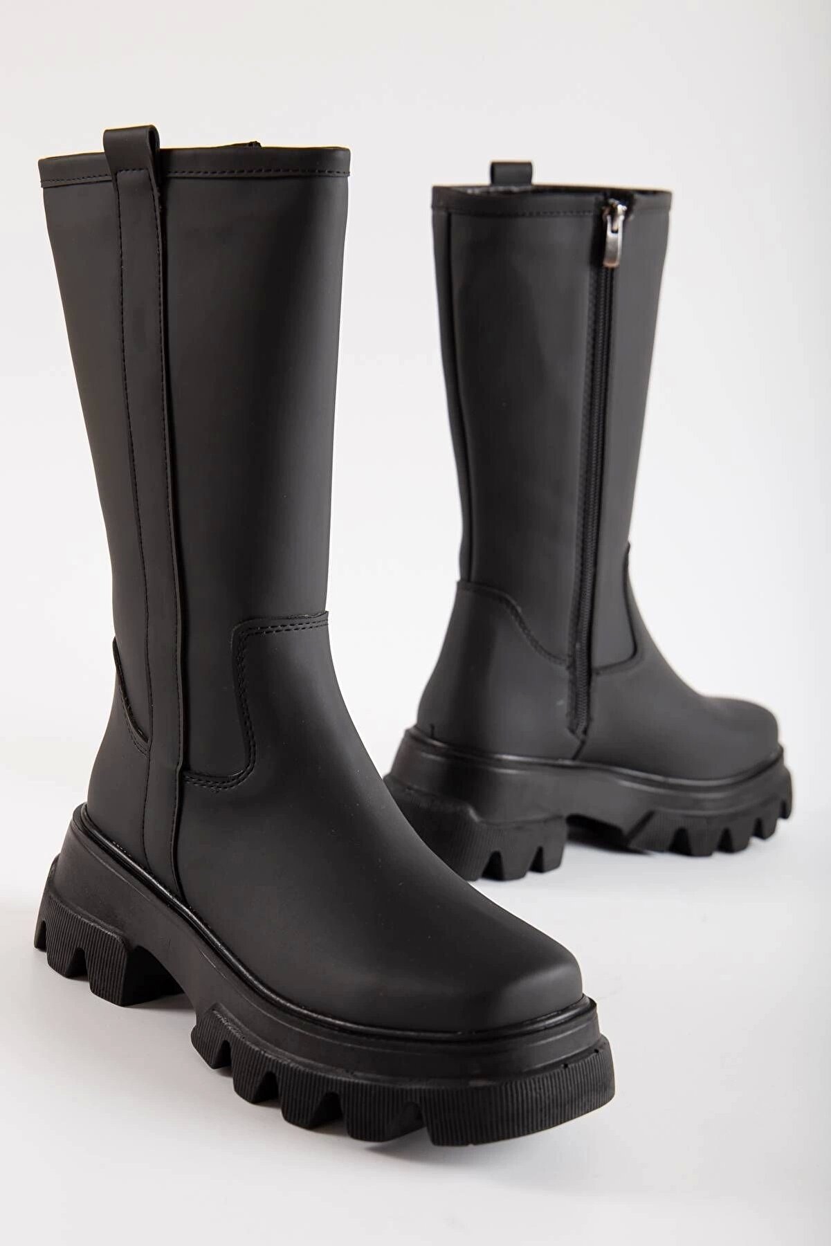 Gult Kadın Kısa Fermuarlı Çi̇zme