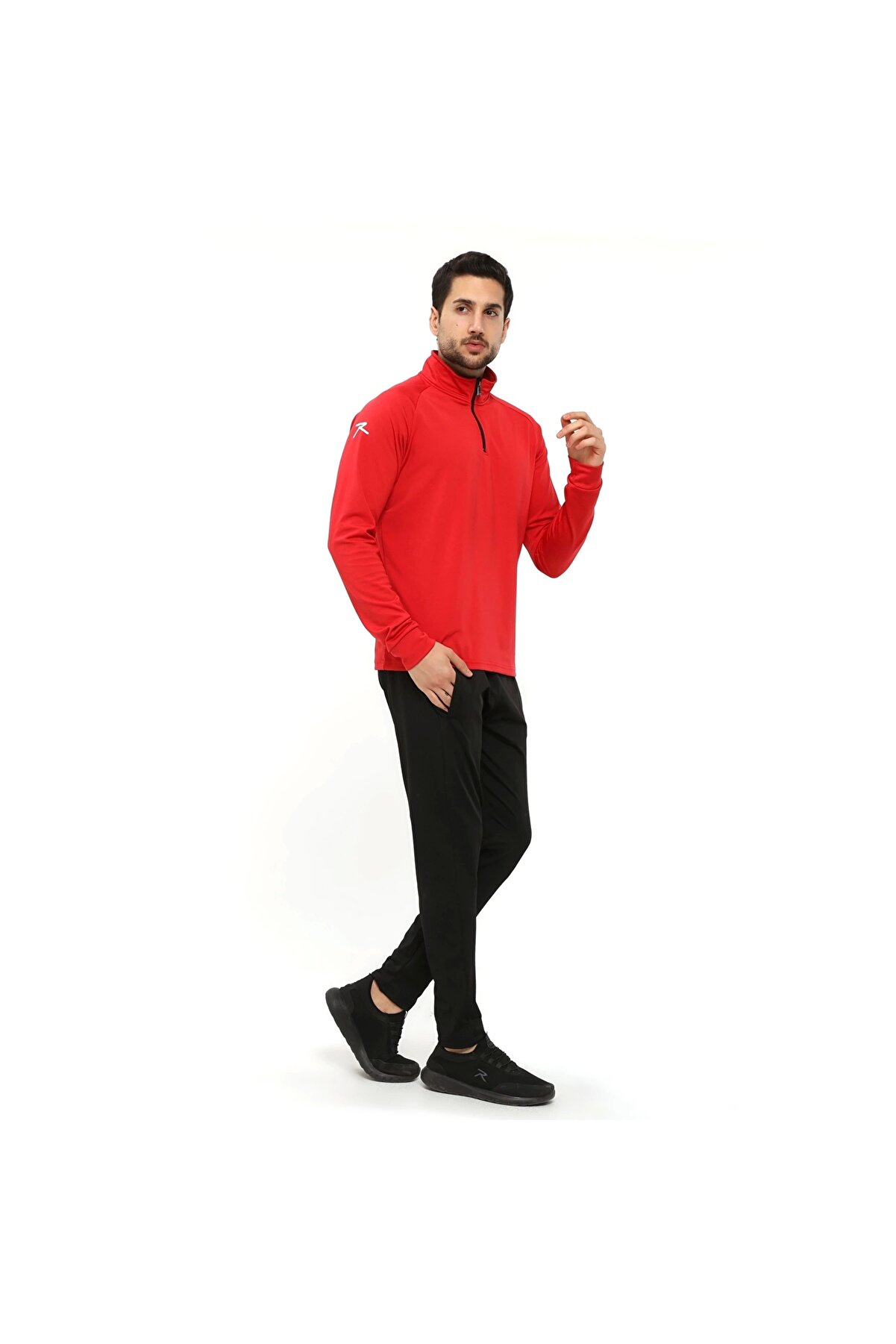 Raru Yarım Fermuarlı Eşofman Altus Kırmızı