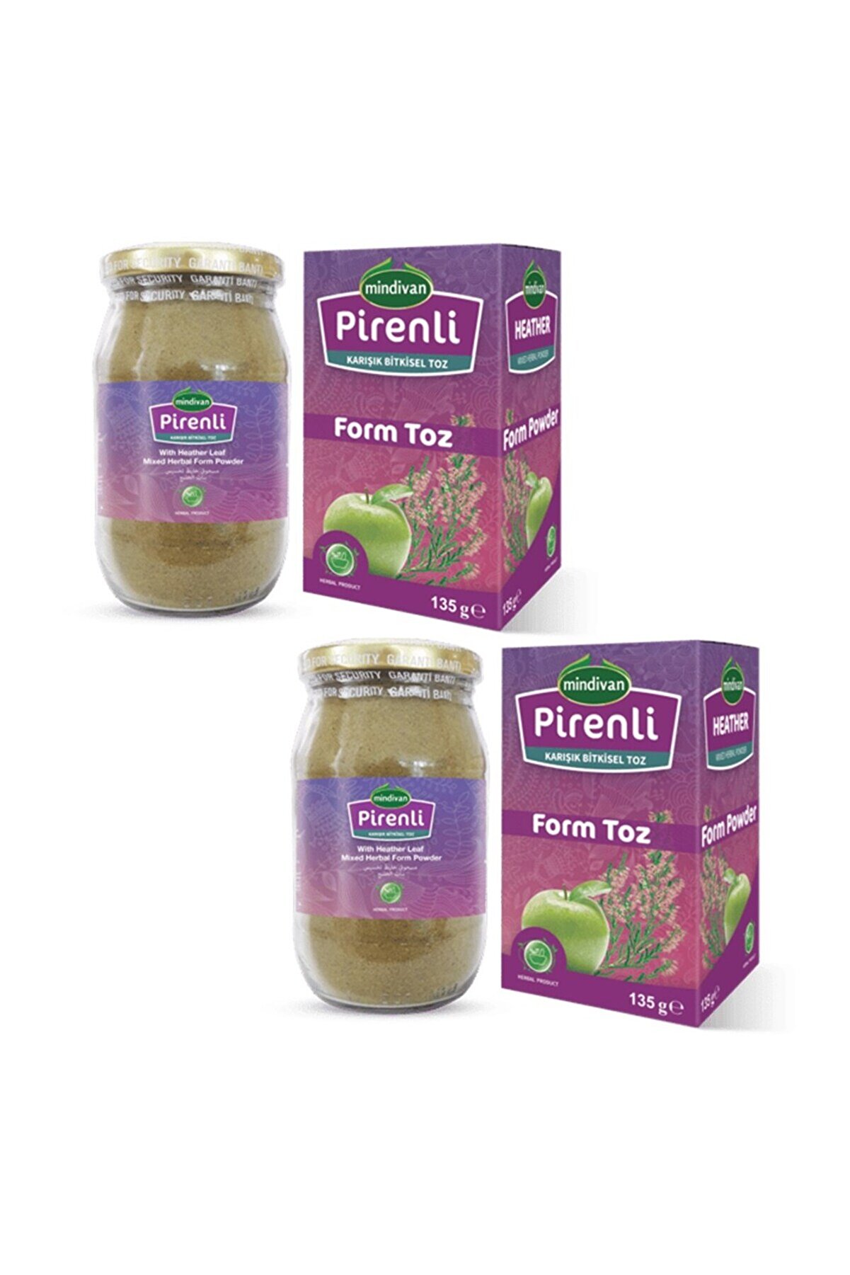 Pi̇renli̇ Form Toz 135 Gr Elma Tozu Di̇yet Destek Ürünü 2 Adet