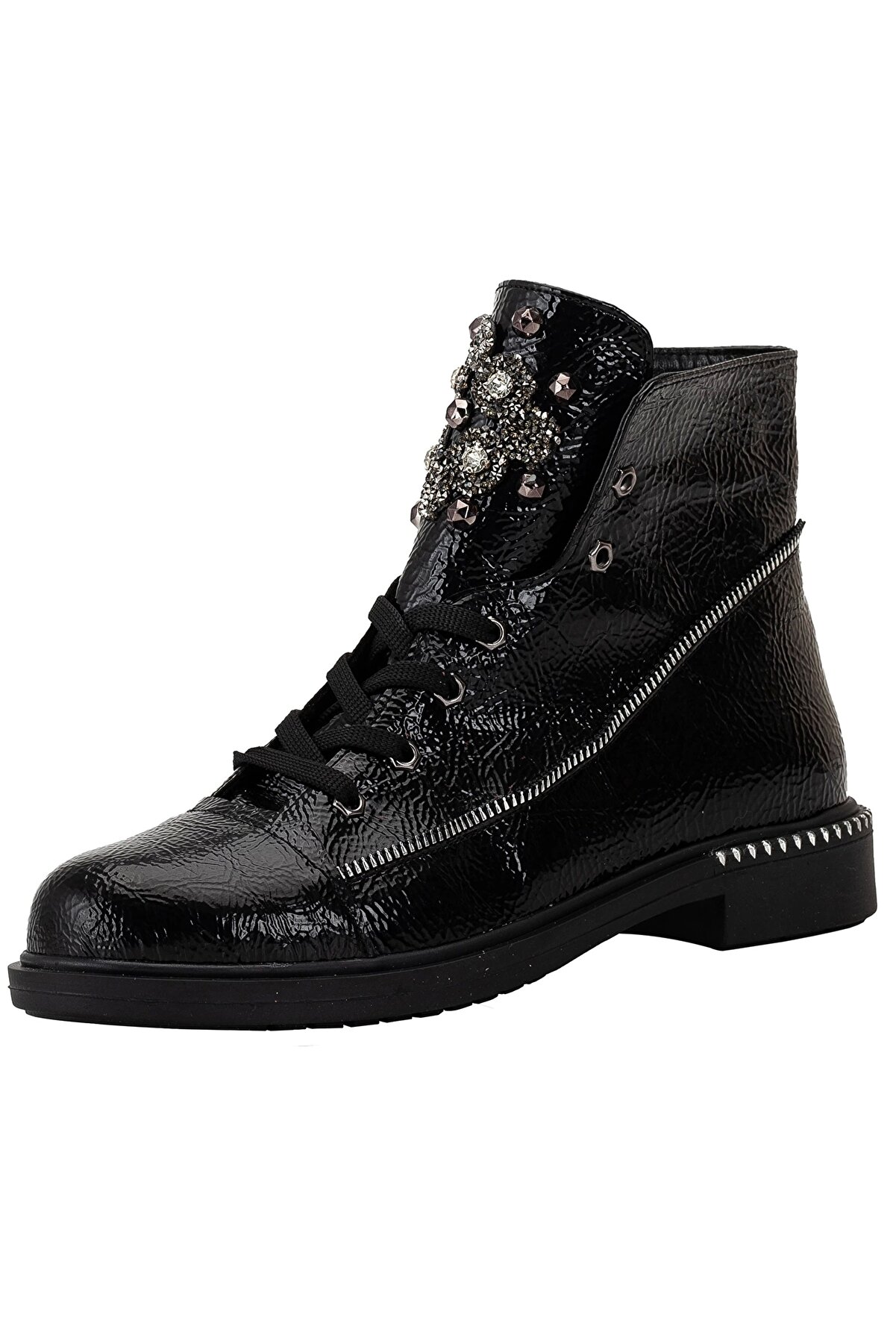 Gult Kadın Bot,Taşlı Şık Exclusi̇ve Si̇yah Bot. Günlük Bot Stone