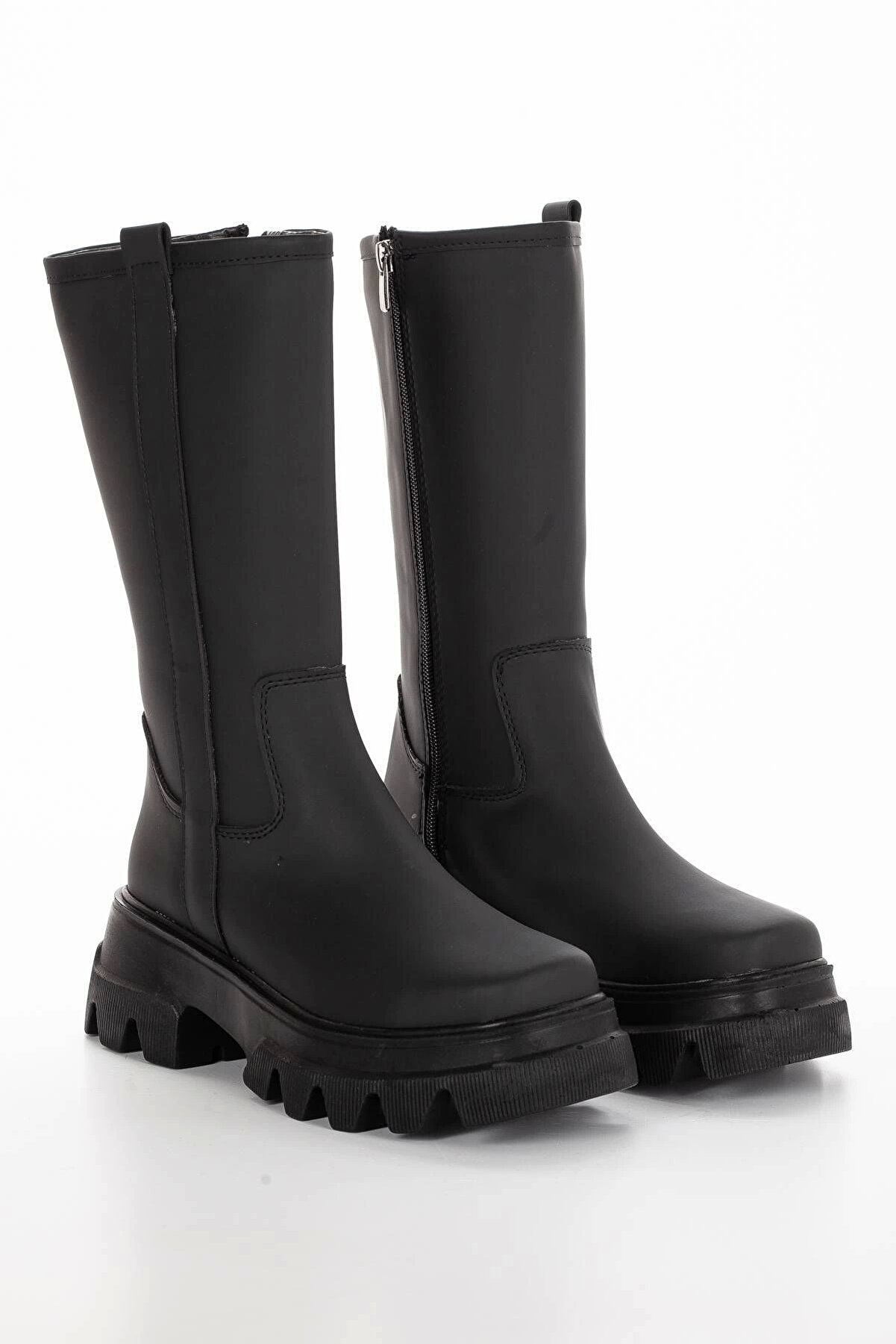 Gult Kadın Kısa Fermuarlı Çi̇zme