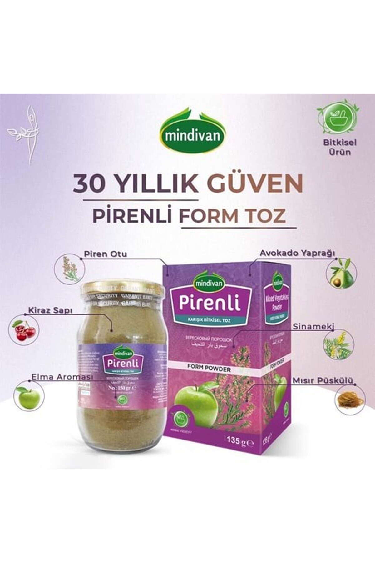 Pi̇renli̇ Form Toz 135 Gr Elma Tozu Di̇yet Destek Ürünü 2 Adet