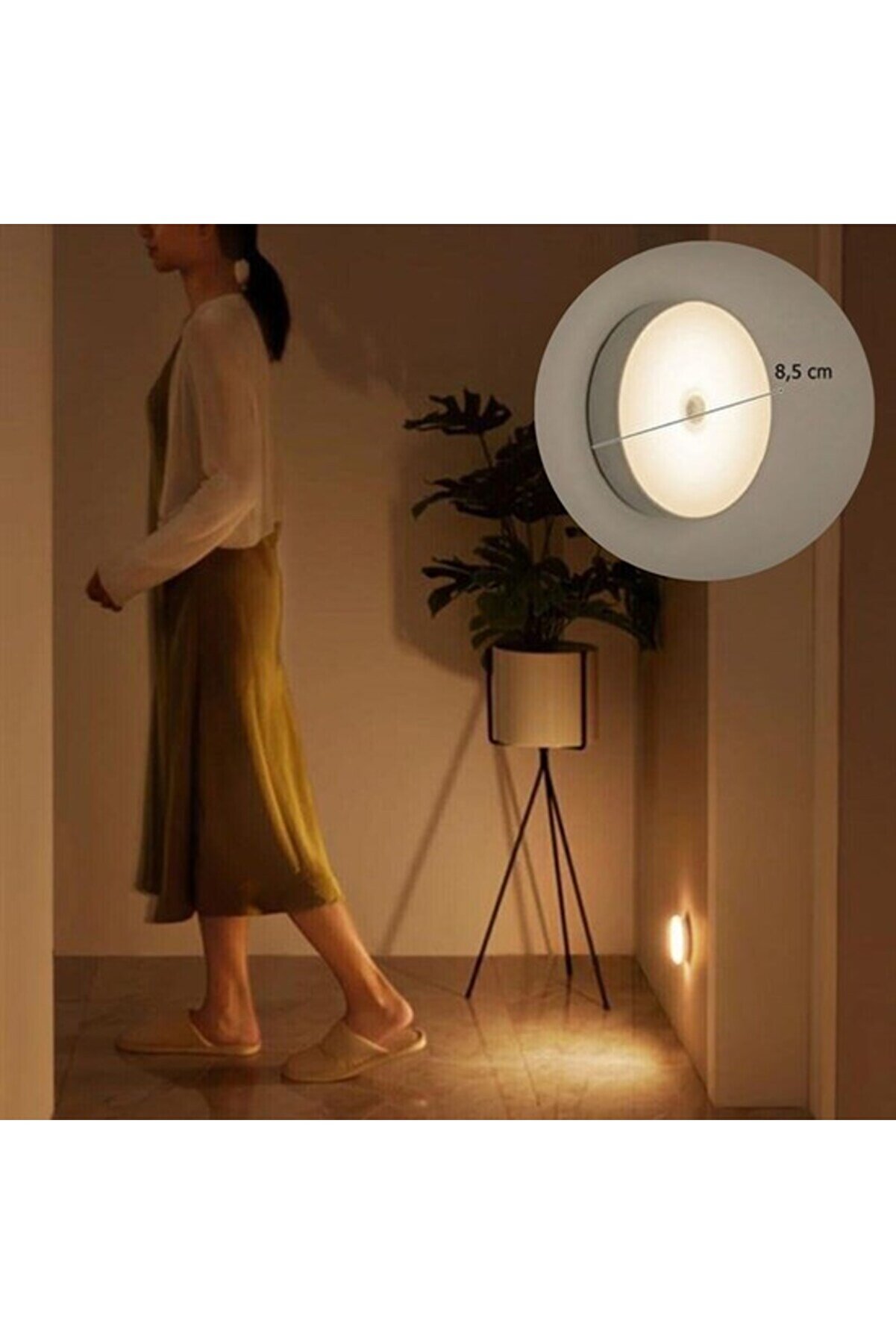 Go İthalat Sens&ouml;rl&uuml; Mıknatıslı Yapışkanlı - &Ccedil;ekmece - Dolap K&ouml;şe Aydınlatıcı Kablosuz Şarjlı Led Spot Mutfak L