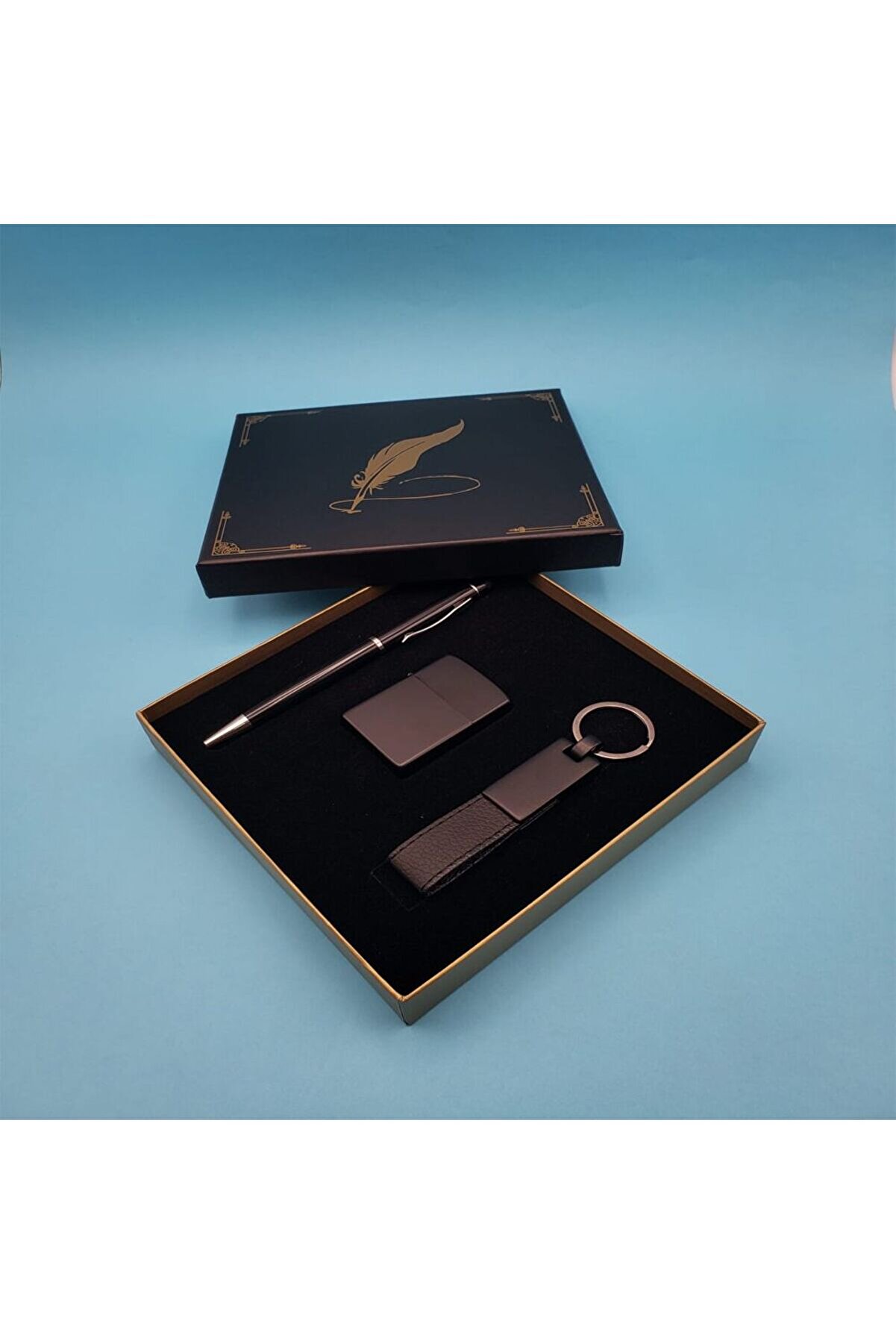 evimdeyokyok Siyah Anahtarlık Çakmak Ve Tükenmez Kalem Tdrtr