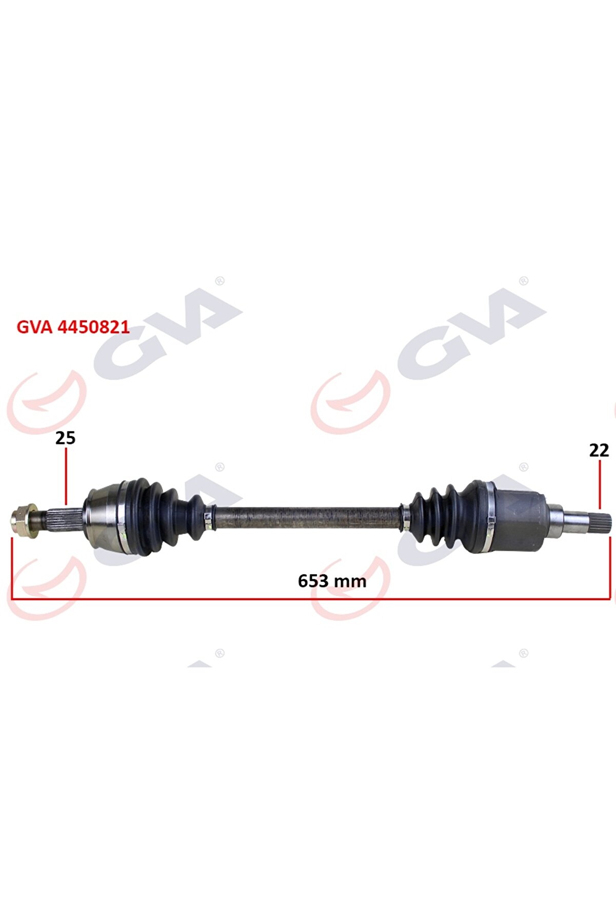 GVA Komple Aks Sol Bıpper 1.4 Hdı 07 653mm