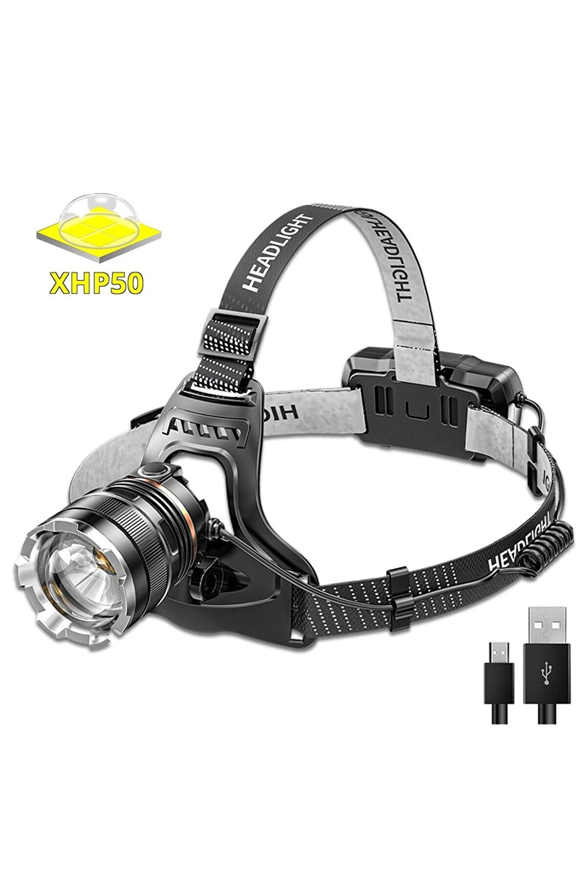 evimdeyokyok PeakStar PS-8002 Sensörlü Zoomlu Profesyonel Şarjlı Kafa Lambası