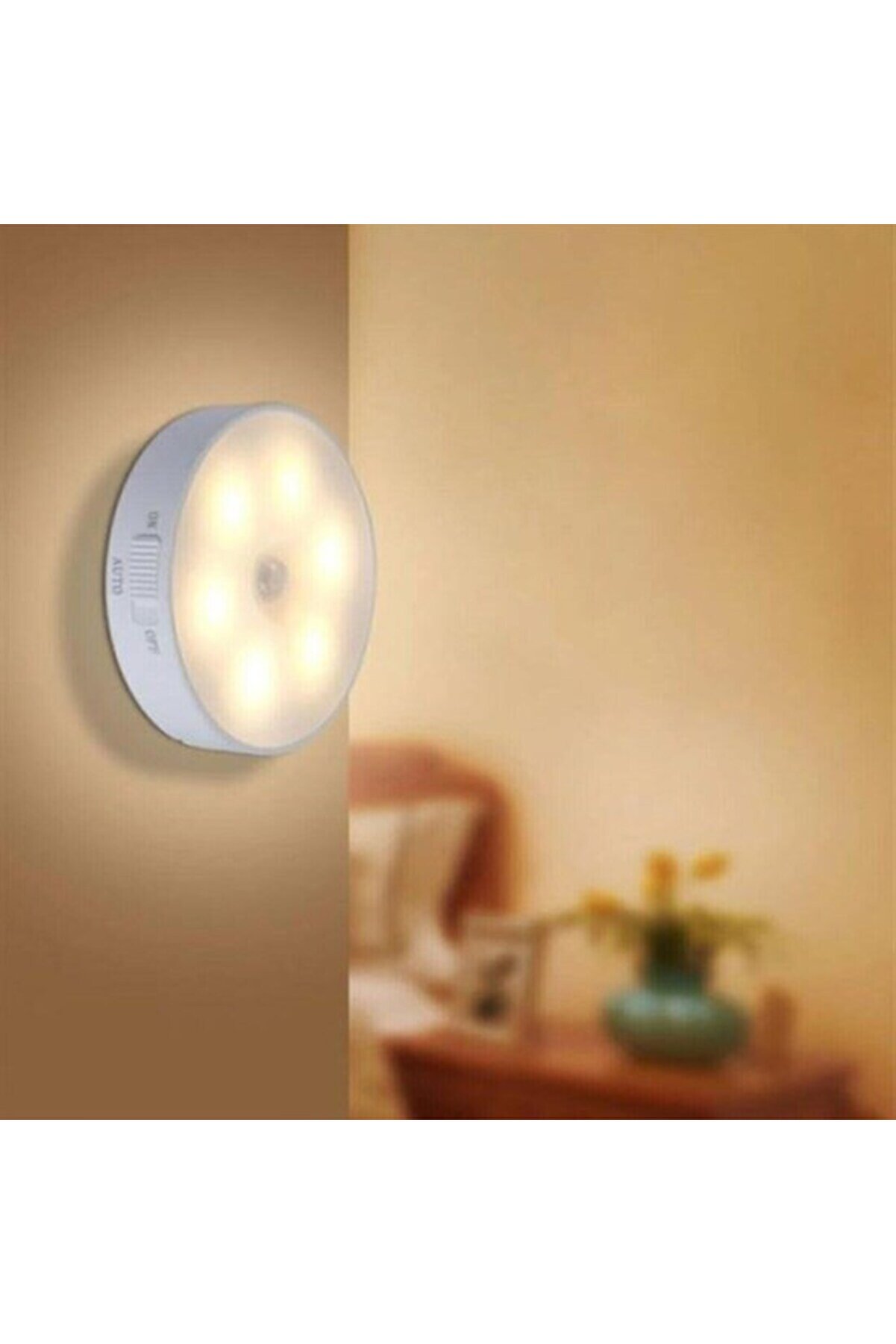 Go İthalat Sens&ouml;rl&uuml; Mıknatıslı Yapışkanlı - &Ccedil;ekmece - Dolap K&ouml;şe Aydınlatıcı Kablosuz Şarjlı Led Spot Mutfak L