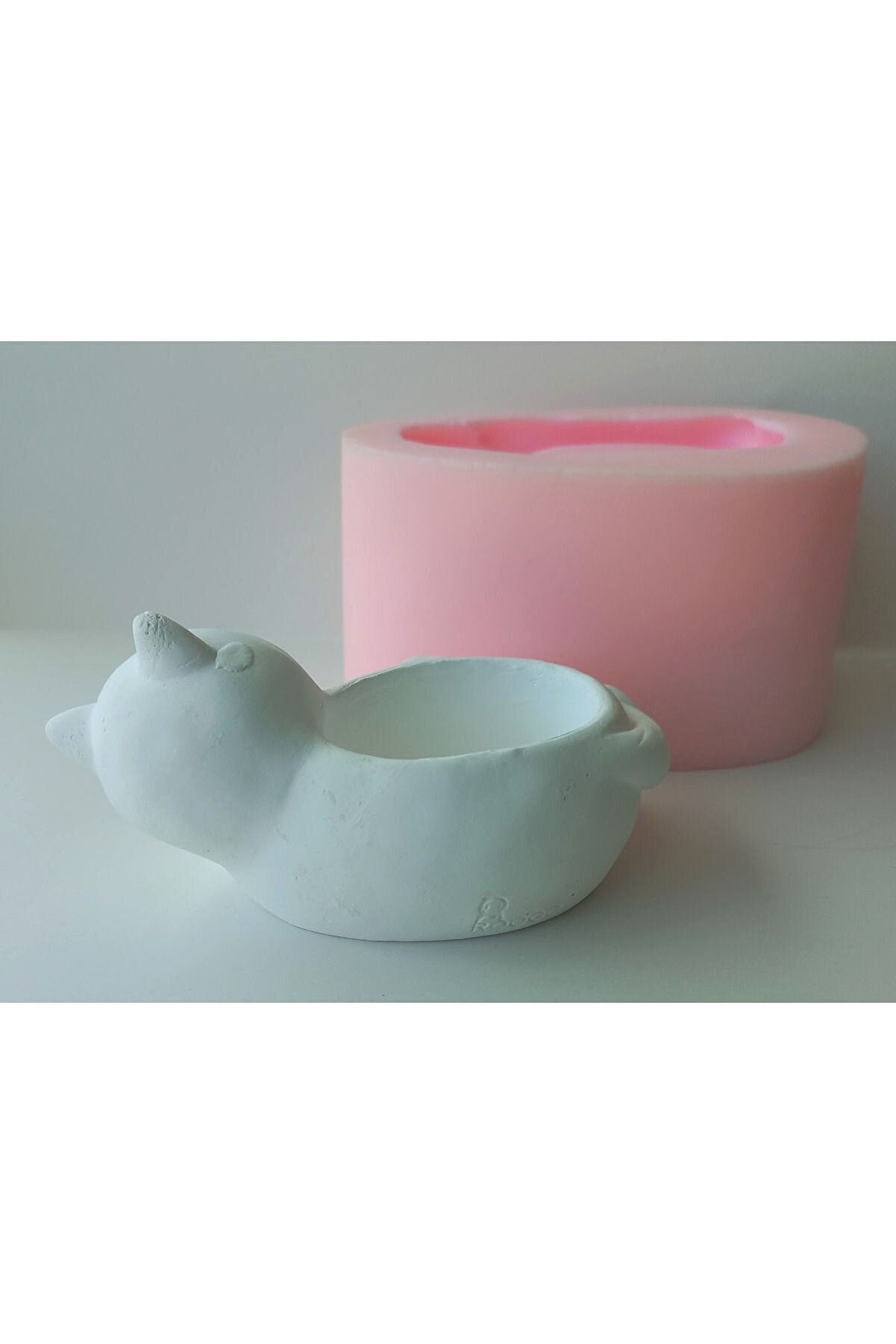 Kalıpcınızburada Kedi̇ Saksı Si̇li̇kon Kalıp