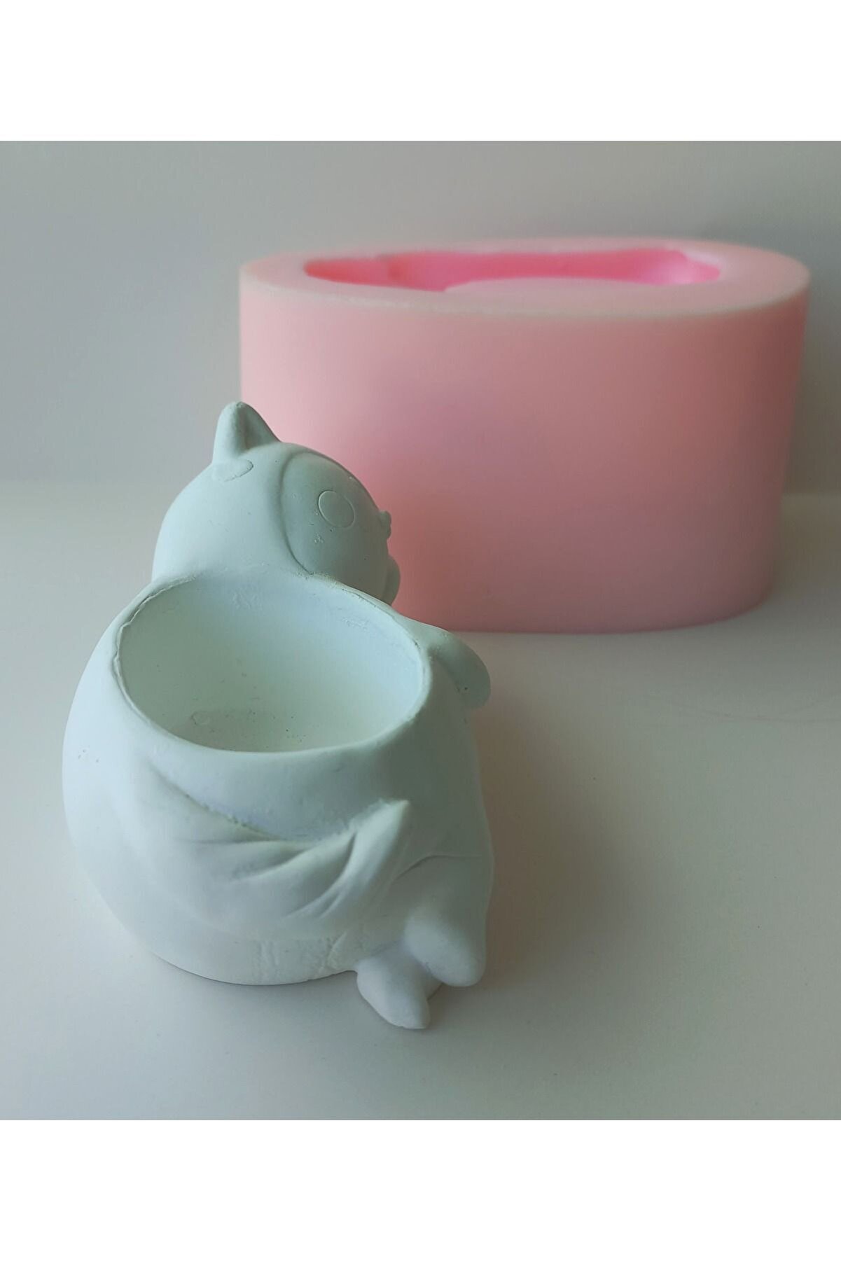 Kalıpcınızburada Kedi̇ Saksı Si̇li̇kon Kalıp