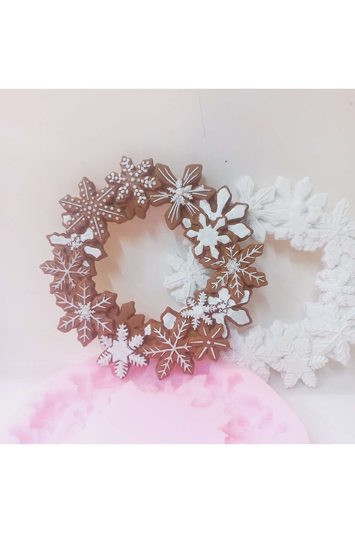 Kalıpcınızburada Noel  Çelenk Si̇li̇kon Kalıp-K7702