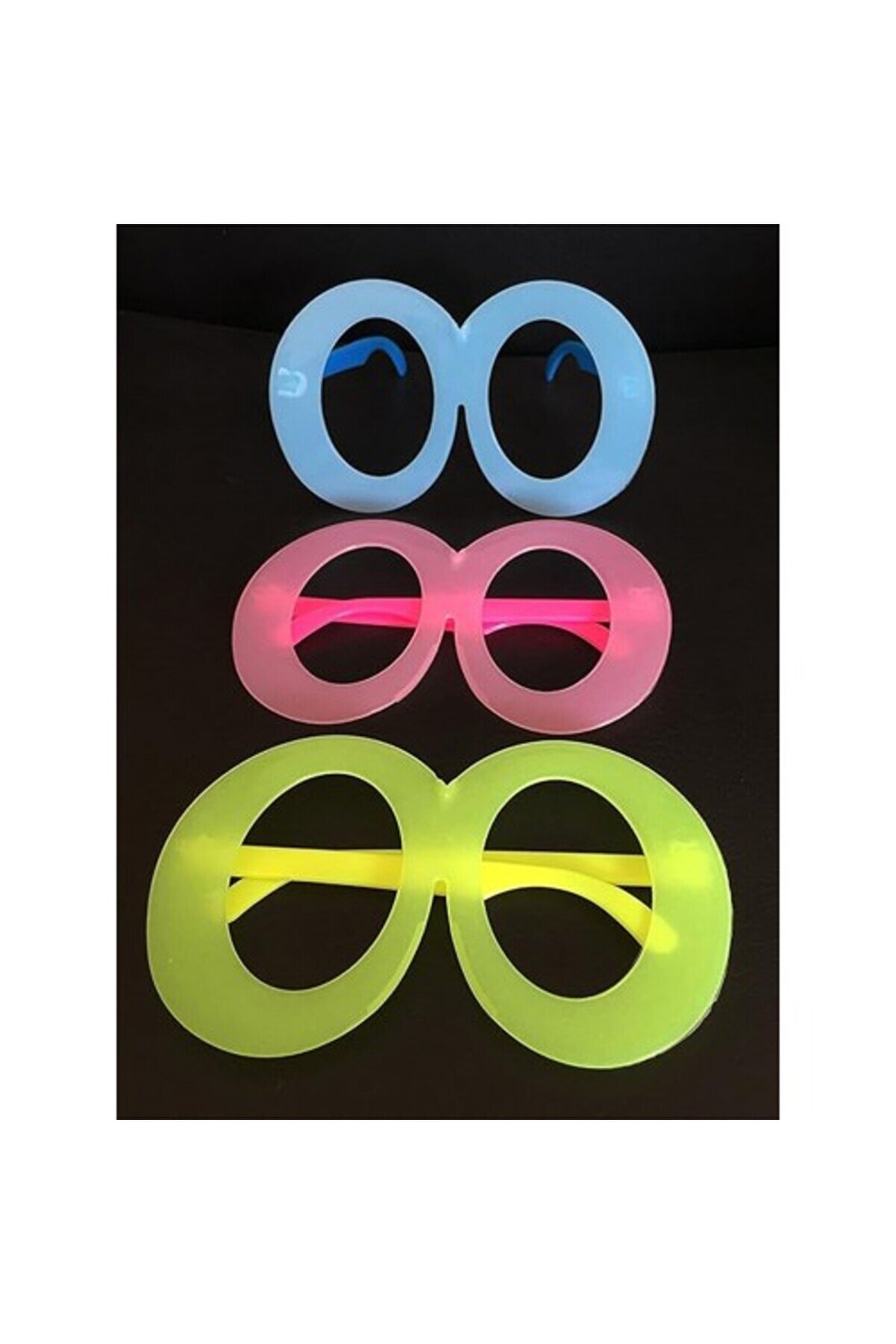 Fosforlu Oval Model Glow Parti̇ Gözlüğü 12 Adet