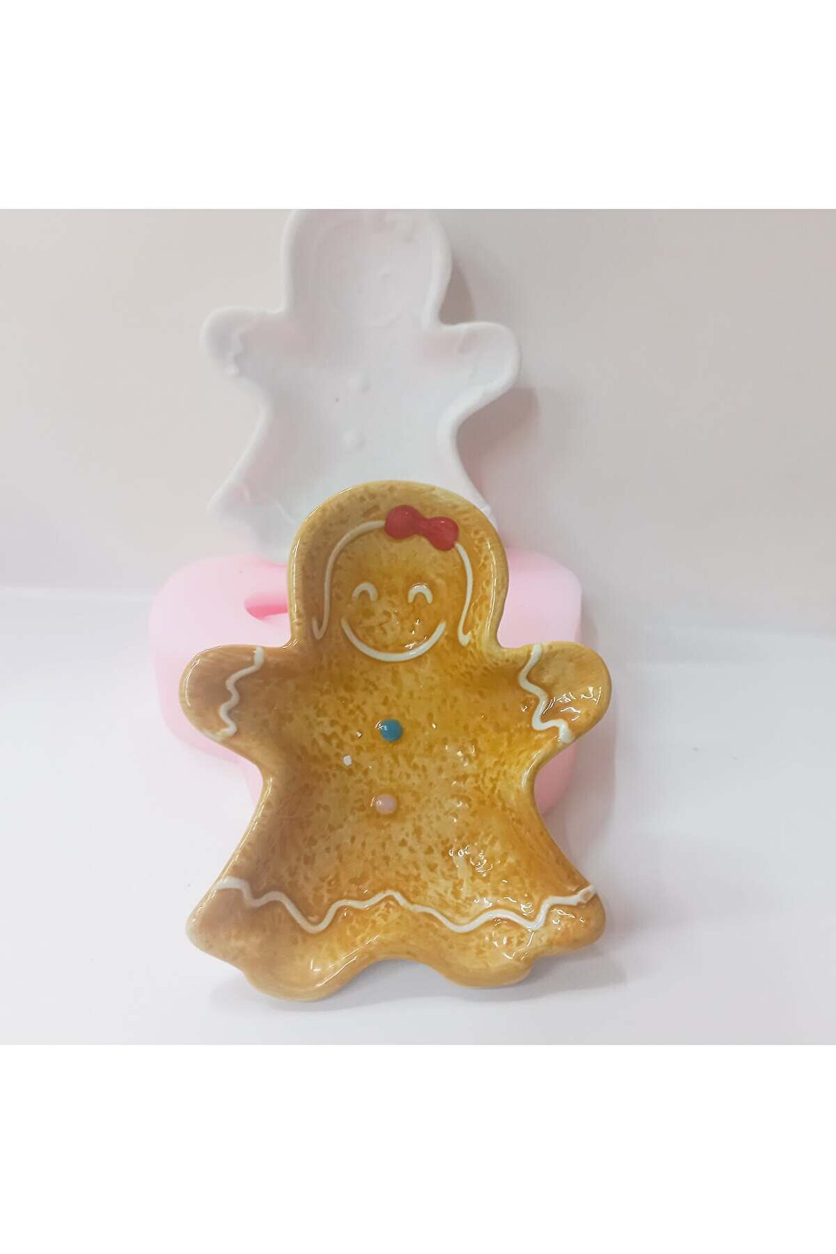 Kalıpcınızburada Kurabi̇ye Kız Tabak Si̇li̇kon Kalıp