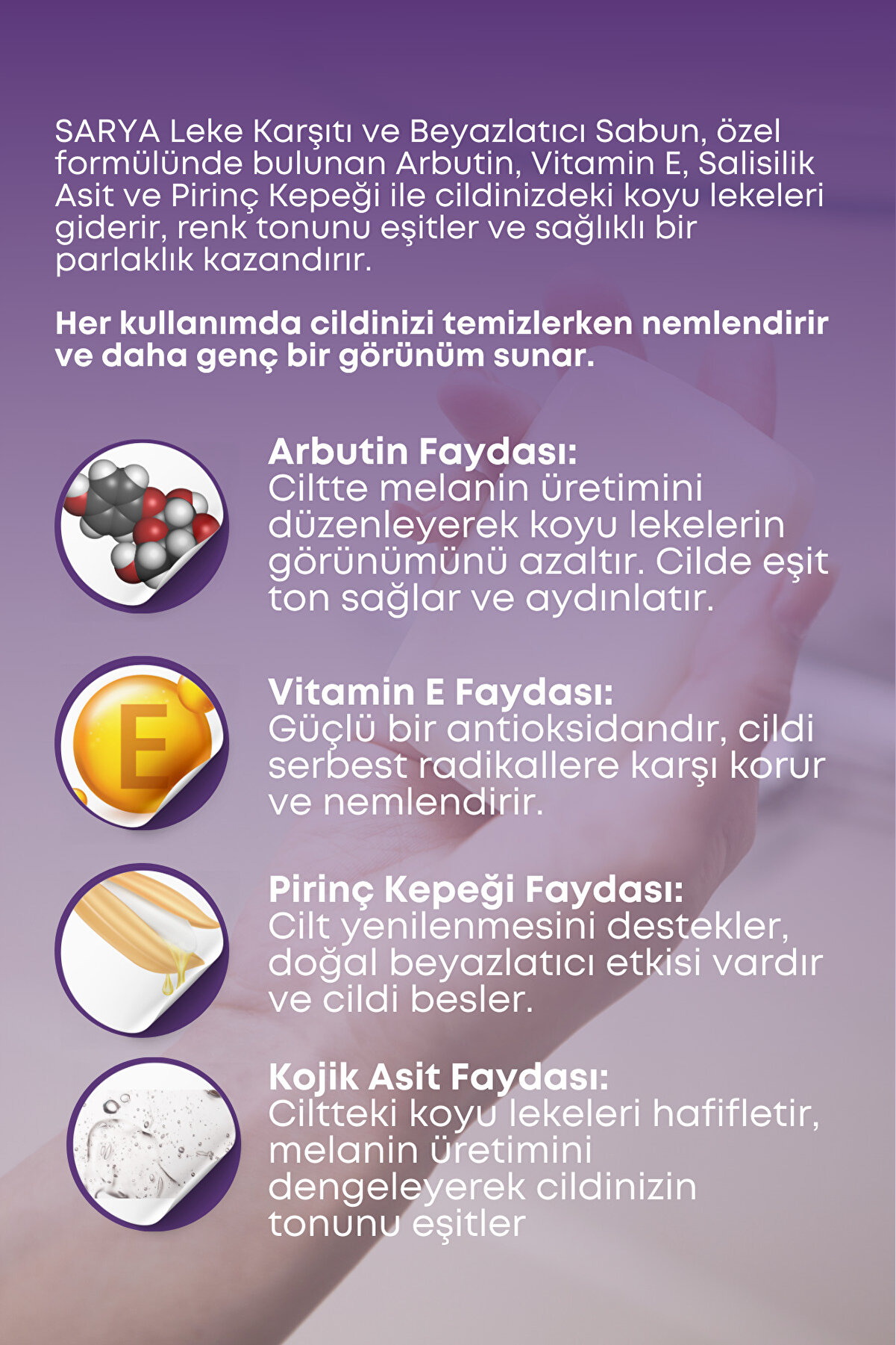 Koji̇k Asi̇t Içeri̇kli̇ Leke Ve Beyazlatıcı Sabun 100 Gr (Arbuti̇n, Sali̇si̇li̇k Asi̇t, Vi̇tami̇n E)
