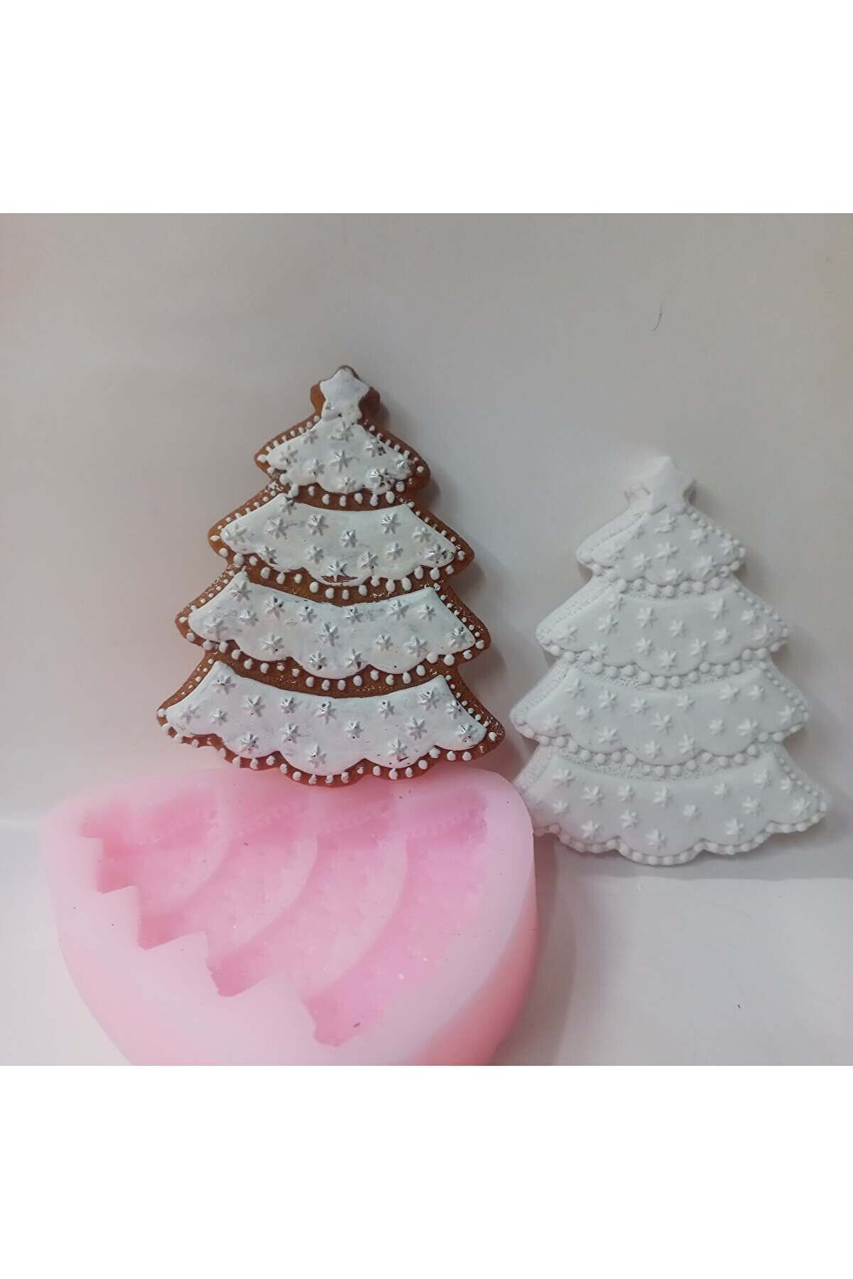 Kalıpcınızburada Noel Ağaç  Süsü Si̇li̇kon Kalıp - K7704