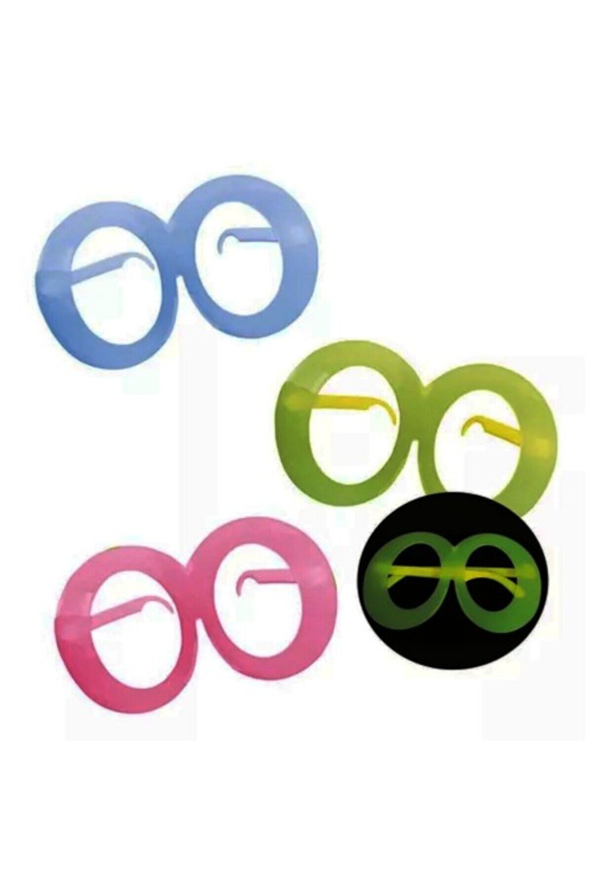 Fosforlu Oval Model Glow Parti̇ Gözlüğü 12 Adet