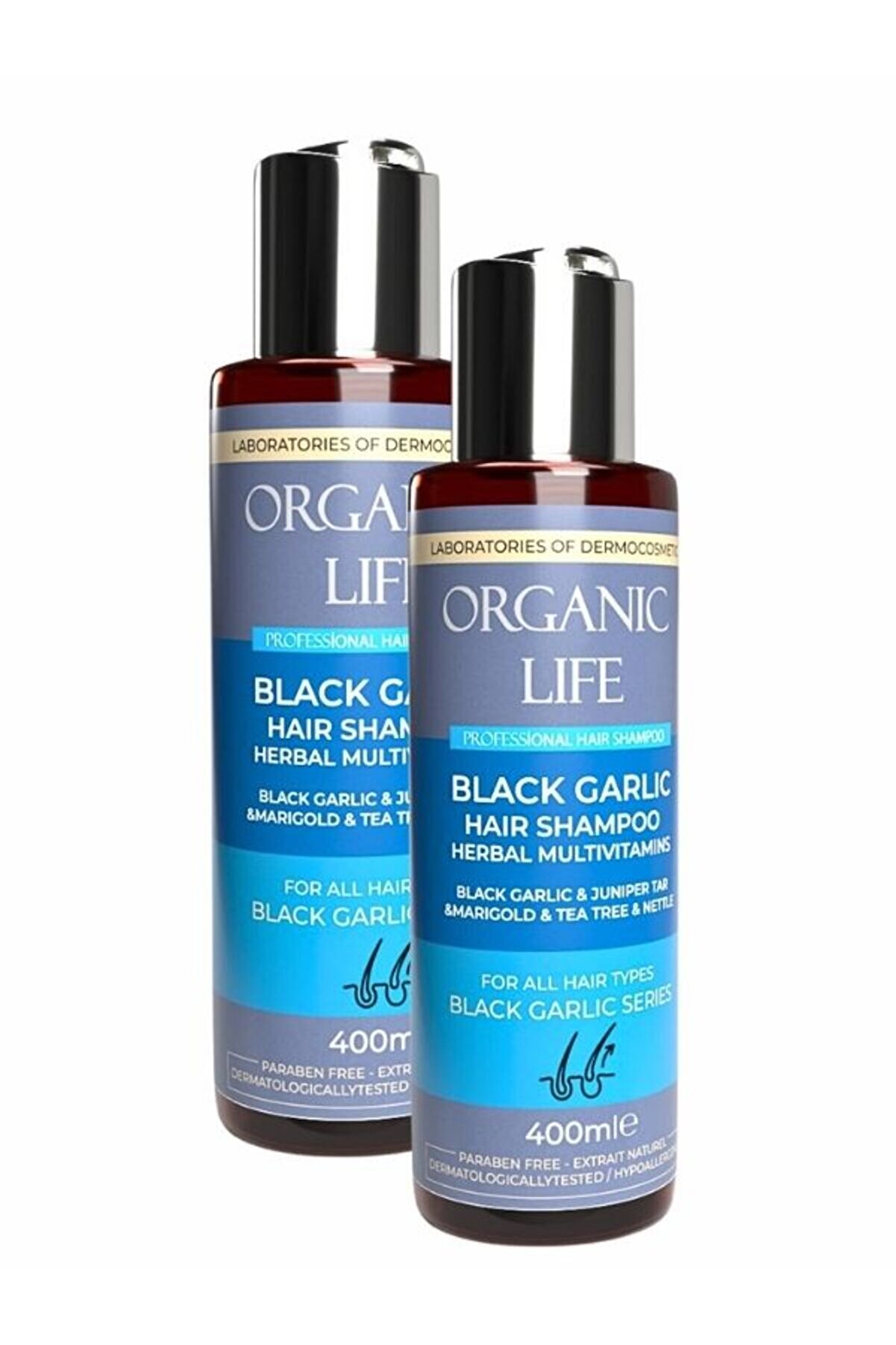 Si̇yah Sarımsak Şampuanı 2 Adet Black Garli̇c Hai̇r Shampoo 400 Ml