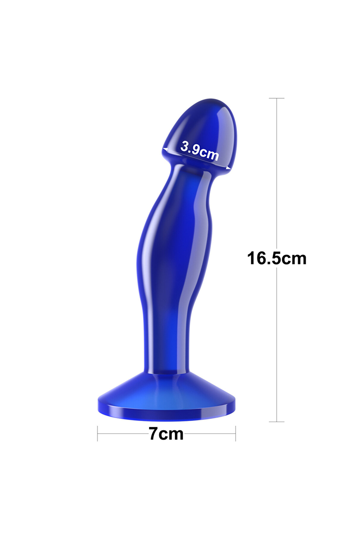 Meyrabest Flawless Clear Prostate Plug 6.5   Blue Butt Plug