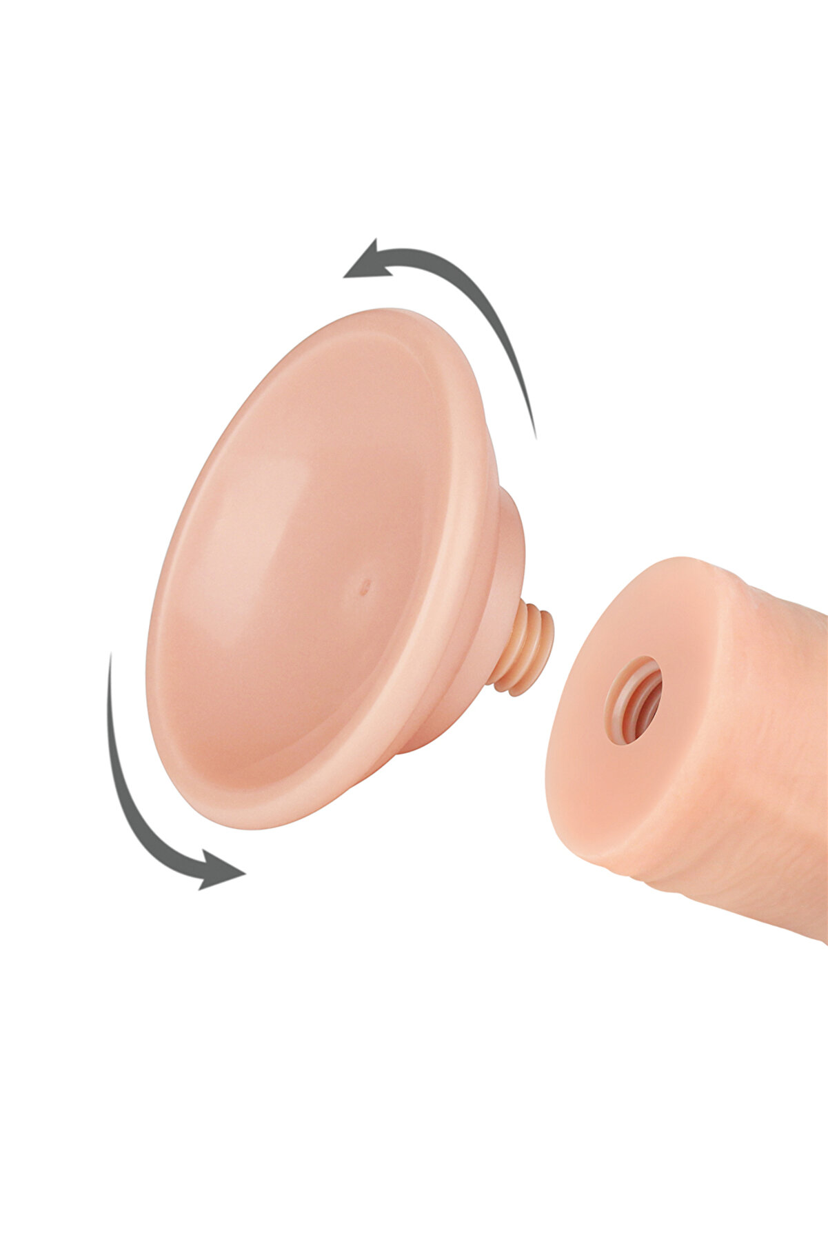 Meyrabest Belden Bağlamalı 20Cm Kayar Deri̇ &Ccedil;i̇ft Katmanlı Dong Flesh Strap On Di̇ldo