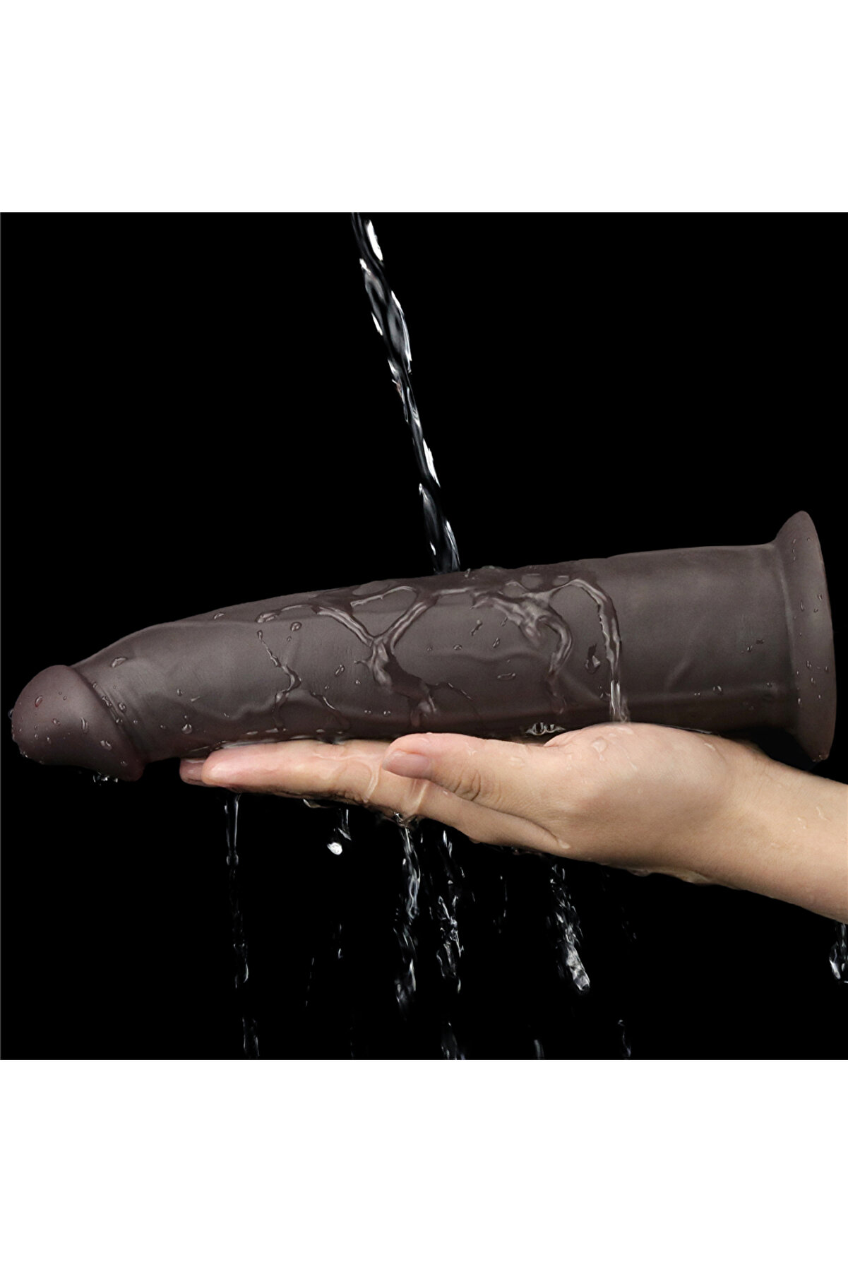 Meyrabest Lovetoy 9   Dual Layered Si̇li̇cone Rotator Hareketli̇ Uzaktan Kumandalı Di̇ldo-Black