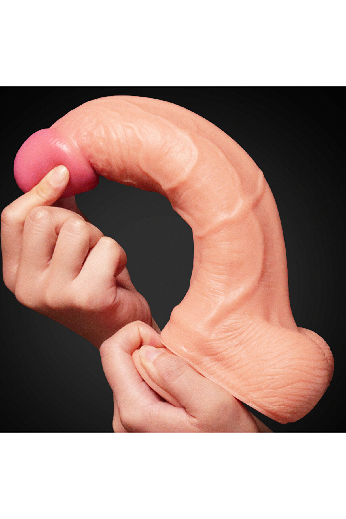 Meyrabest Lovetoy Belden Bağlamalı 25Cm &Ccedil;i̇ft Katmanlı Plati̇n Si̇li̇kon Strap On Di̇ldo