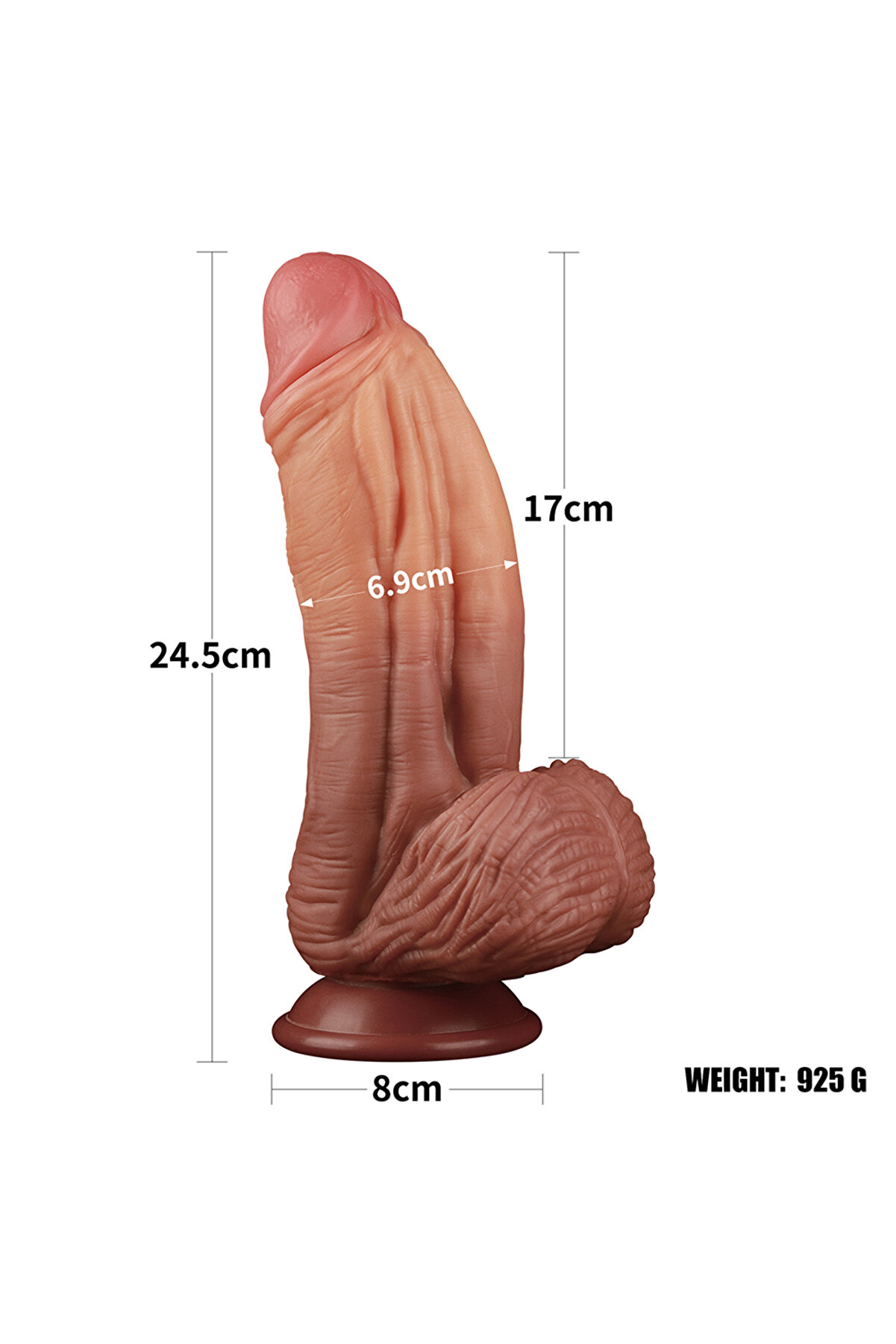 Meyrabest Lovetoy &Ouml;zel 10   Dual Layered Plati̇num Si̇li̇cone Cock Di̇ldo