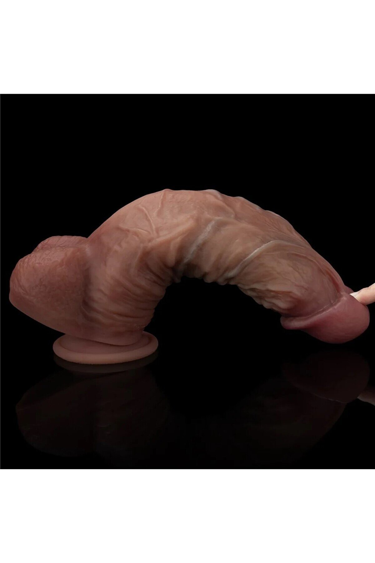 Meyrabest Belden Bağlamalı 27Cm &Ccedil;i̇ft Katmanlı Si̇li̇kon Peni̇s Xxl Strap On Di̇ldo