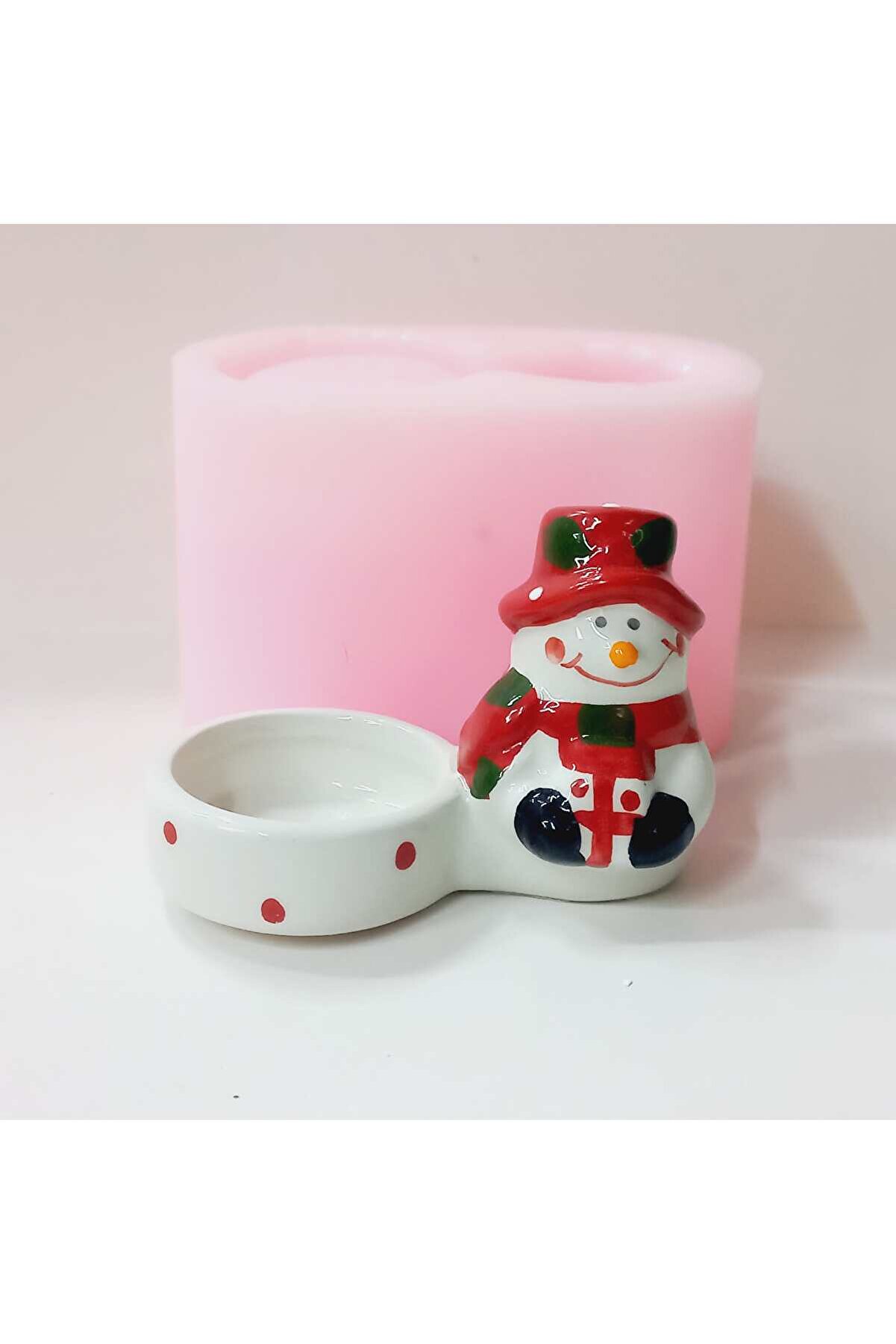 Kalıpcınızburada Kardan Adam Teali̇ght Mumluk