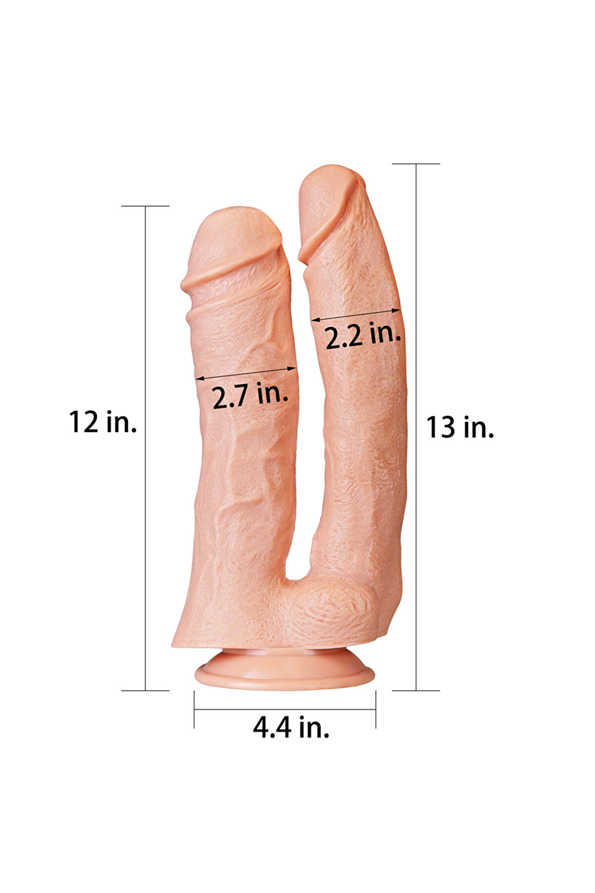 Meyrabest Lovetoy 12   Reali̇sti̇c Mega Double Di̇ldo