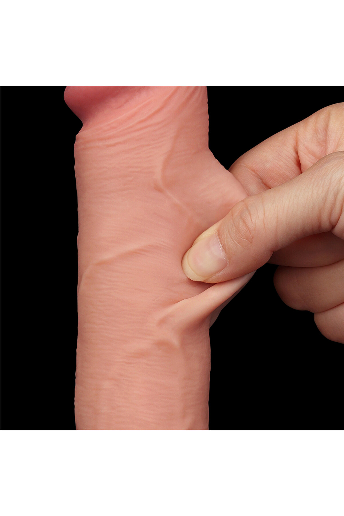 Meyrabest 8   Sli̇di̇ng Ski̇n Dual Layer Dong Flesh Di̇ldo