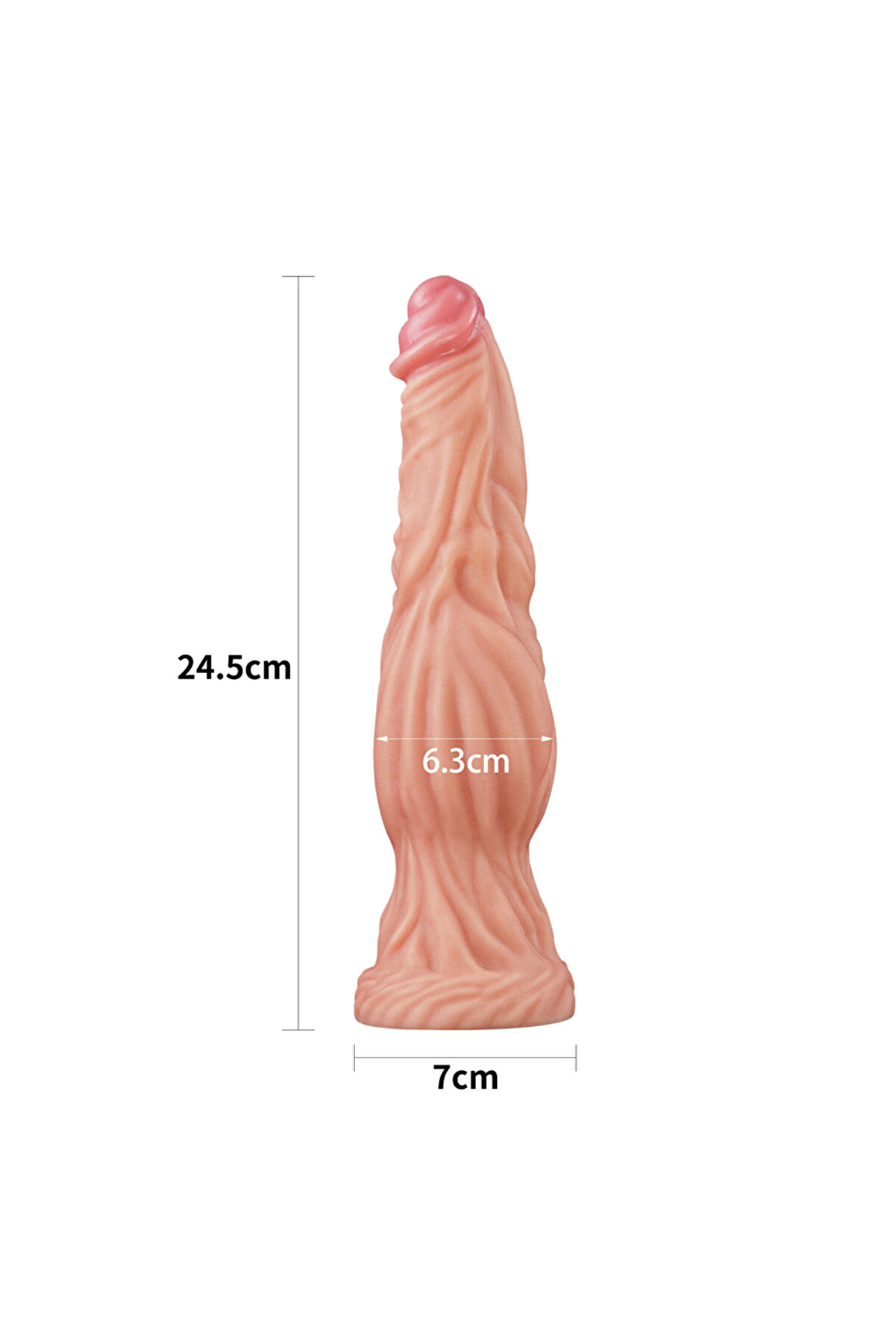 Meyrabest Lovetoy 9.5   Dual Layered Plati̇num Si̇li̇cone Cock Di̇ldo-Flesh