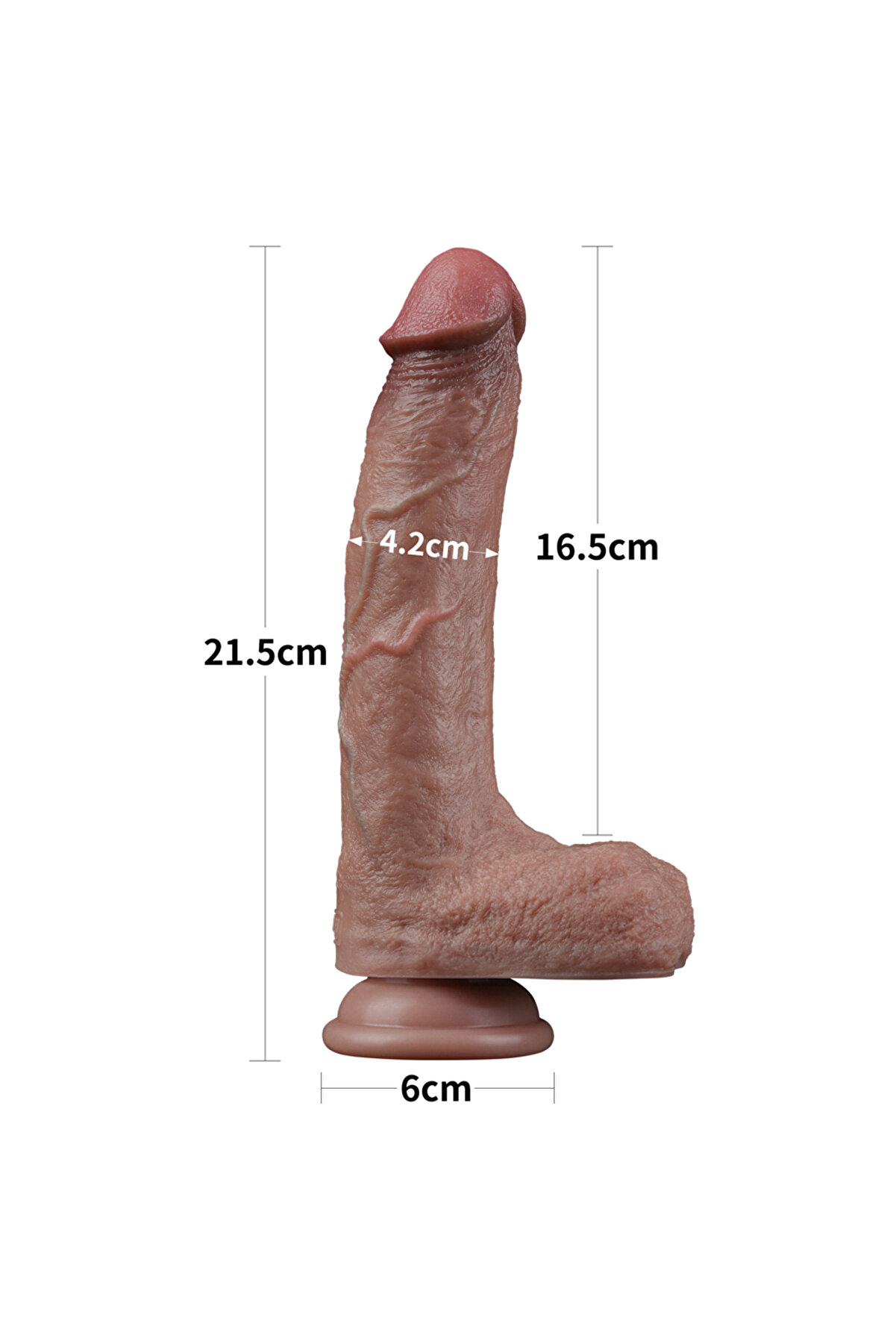 Meyrabest Belden Bağlamalı 21.5 Cm &Ccedil;i̇ft Katmanlı Si̇li̇kon Cock Di̇ldo