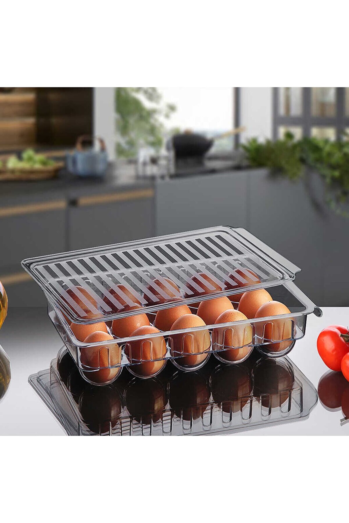 Ethab Ti̇caret Cenoa F-222 ( 15Li̇ ) Yumurta Saklama Kabı Mi̇ka Kri̇stal