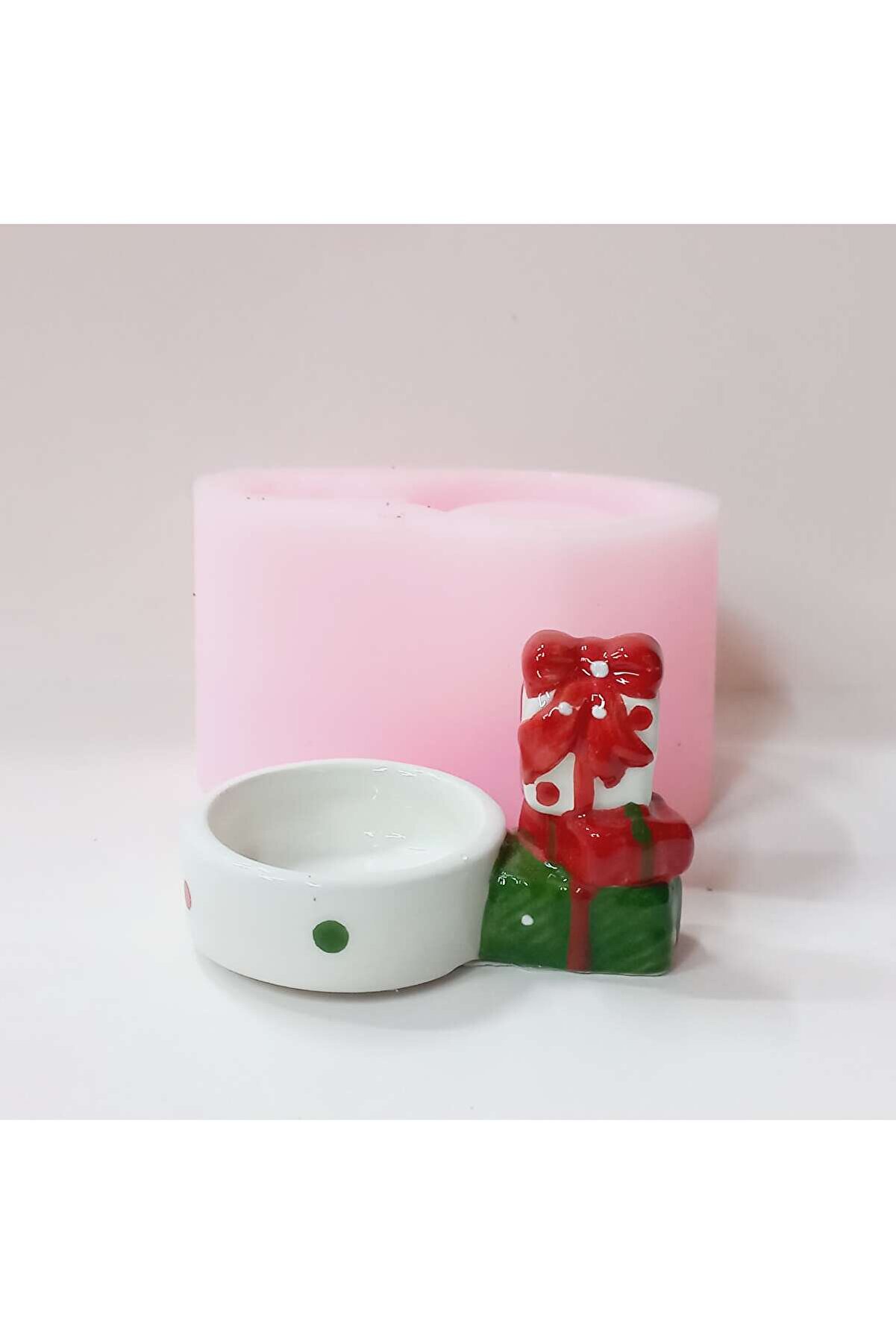 Kalıpcınızburada Hedi̇ye Paketi̇ Teali̇ght Mumluk - K7709