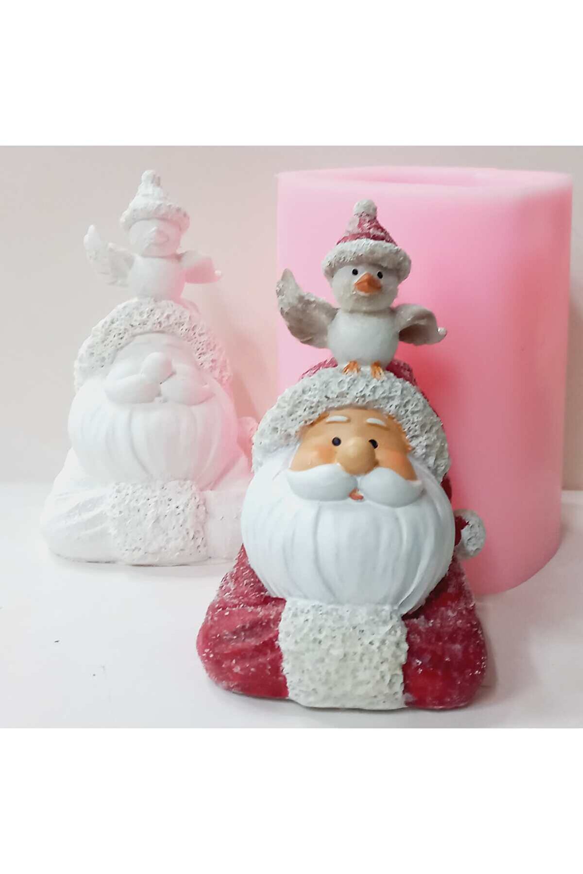 Kalıpcınızburada Kuşlu Noel Baba Blblo Si̇li̇kon Kalıp - K7713