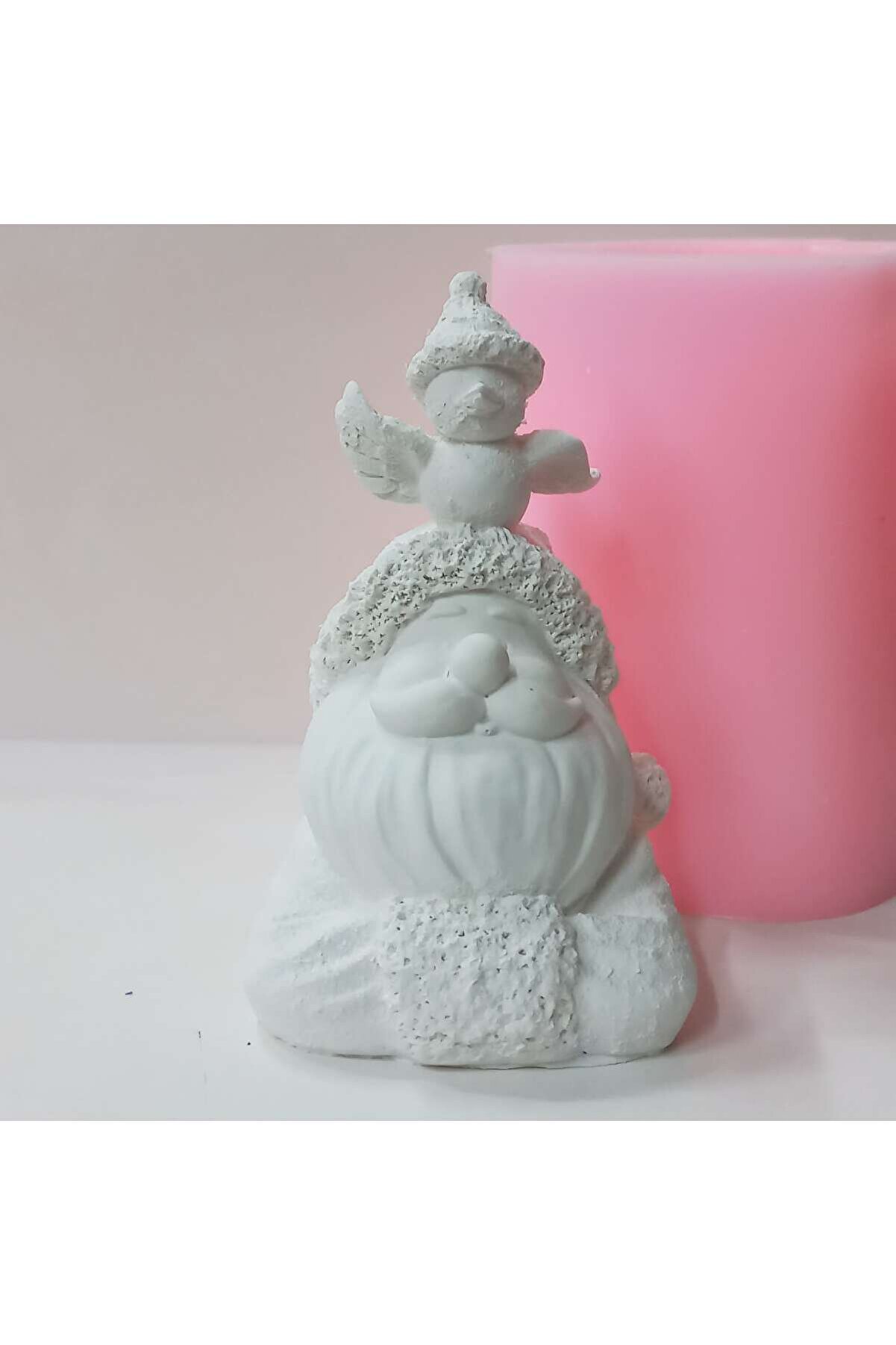 Kalıpcınızburada Kuşlu Noel Baba Blblo Si̇li̇kon Kalıp - K7713