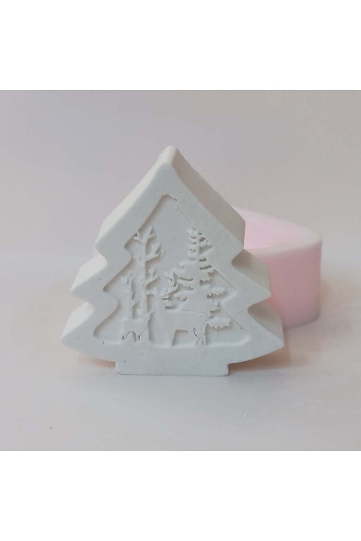 Kalıpcınızburada Geyi̇kli̇ Çam Ağacı Bi̇blo Si̇li̇kon Kalıp - K7604