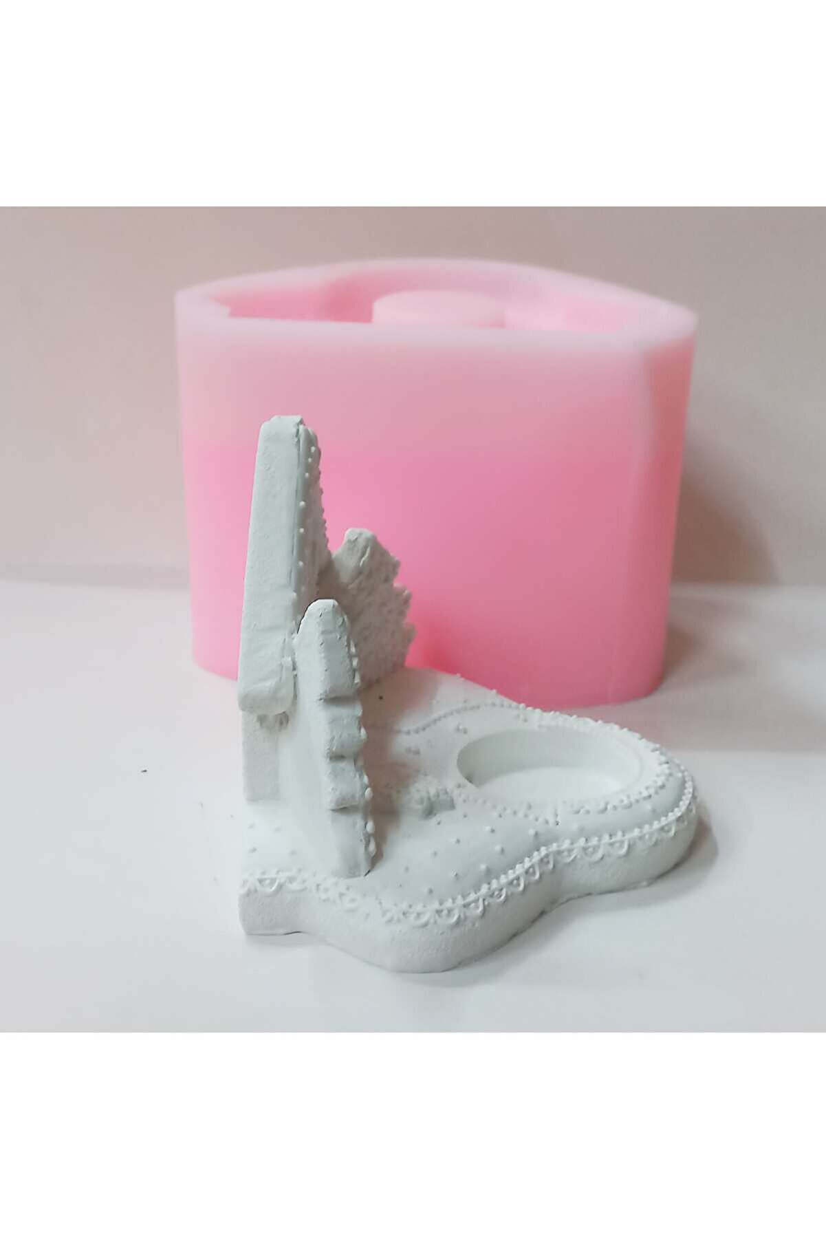 Kalıpcınızburada Noel Ev Teali̇ght Mumluk Si̇li̇kon Kalıp - K7700